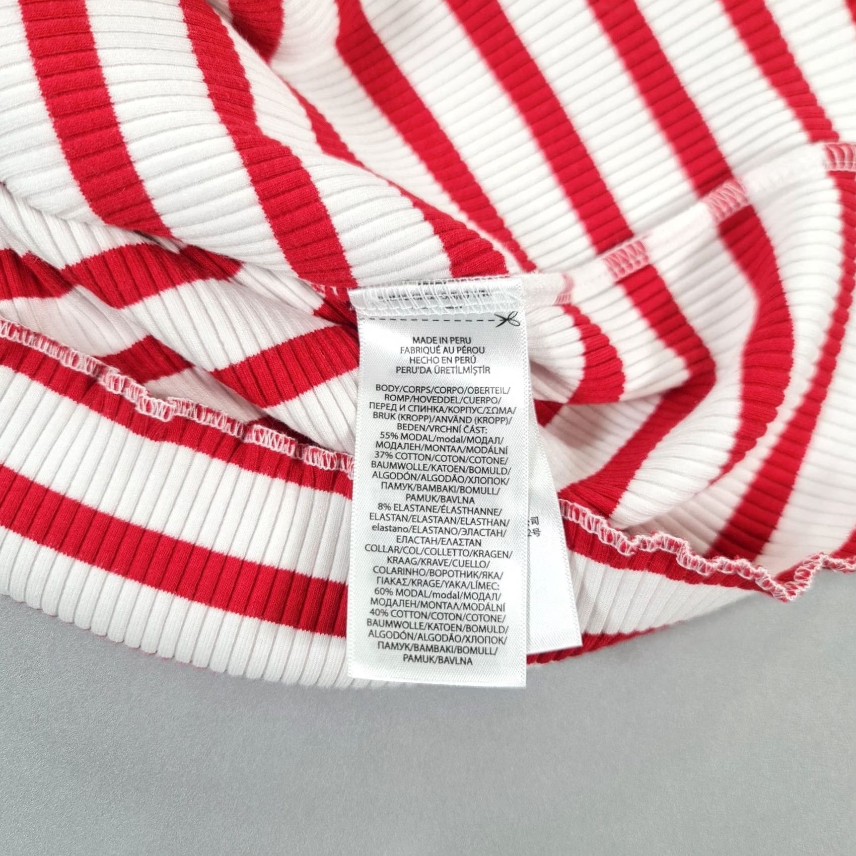 Polo Ralph Lauren Polo Ralph Lauren Polo Shirt Red White Stripe Long Sleeve Collared Knit Slim Large Women's Size L / US 10 / IT 46 - 6 Thumbnail