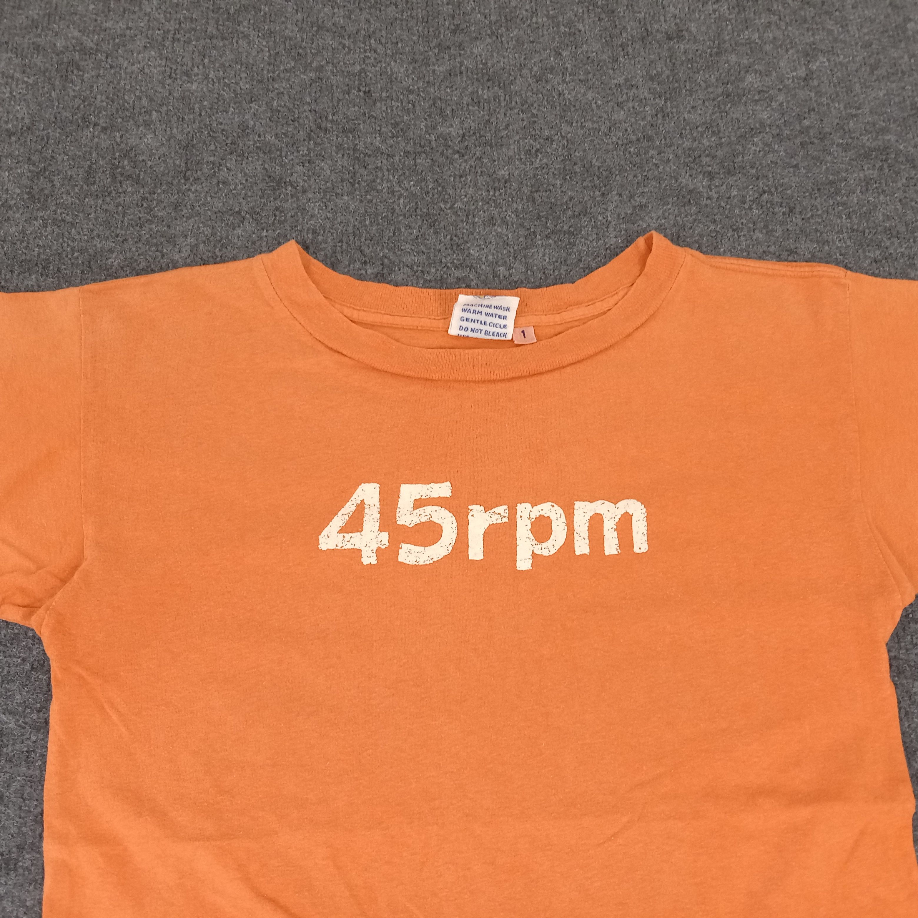 45rpm × Japanese Brand × Vintage 45rpm Japanese Brand Spellout Tshirt Size US XS / EU 42 / 0 - 2 Thumbnail