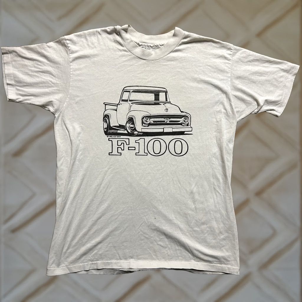 Ford VTG 1982 F-100 Ford 1950’s Pick Up Truck Mens T Shirt L White Single Stitch Size US L / EU 52-54 / 3 - 1 Thumbnail