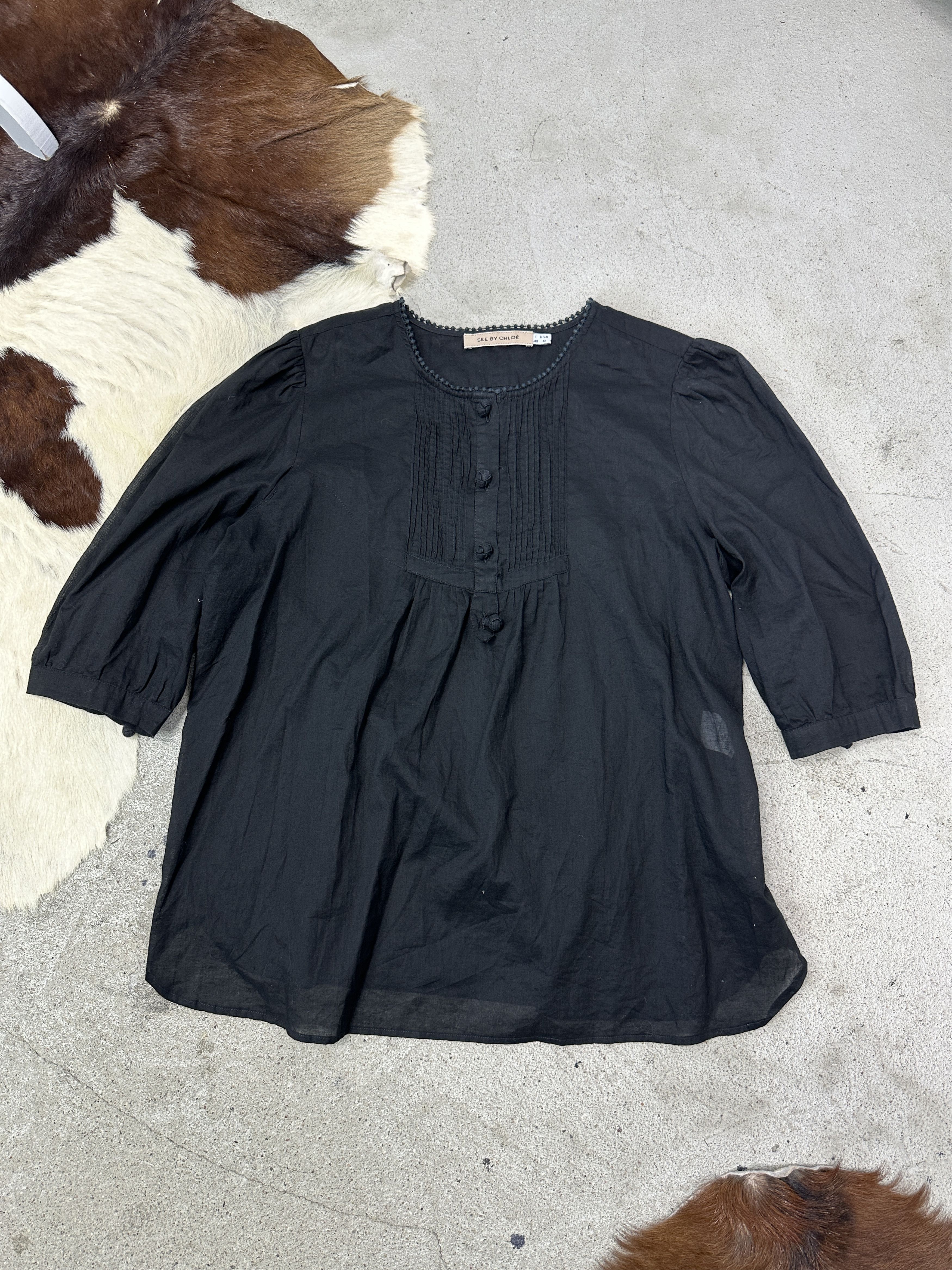 See by Chloe Vintage Avant Garde Grunge See By Chloe Shirt Y2K Size L / US 10 / IT 46 - 2 Thumbnail