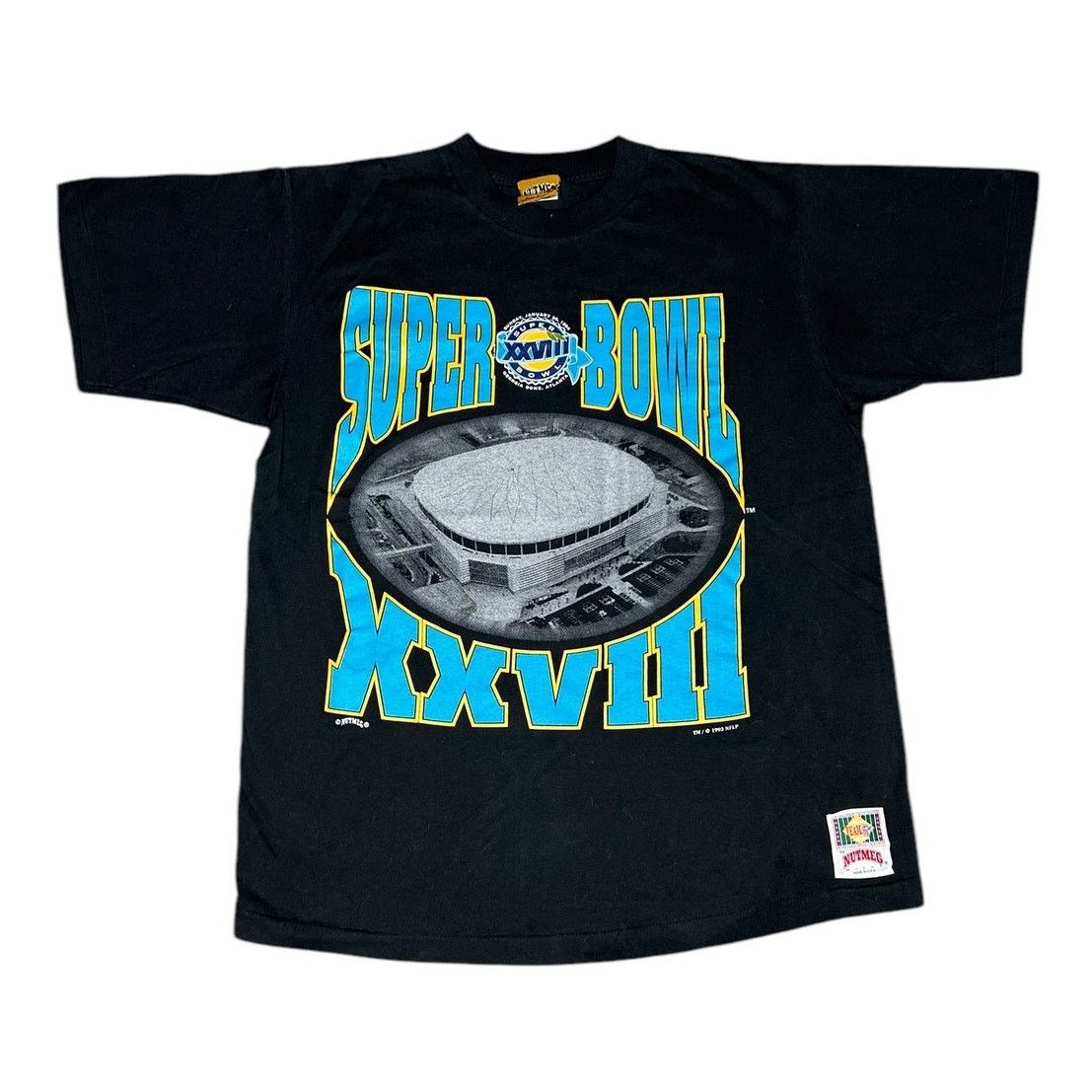 NFL × Nutmeg × Vintage Vintage 90s Nutmeg Cowboys vs Bills Super Bowl NFL T-Shirt Size US L / EU 52-54 / 3 - 1 Thumbnail