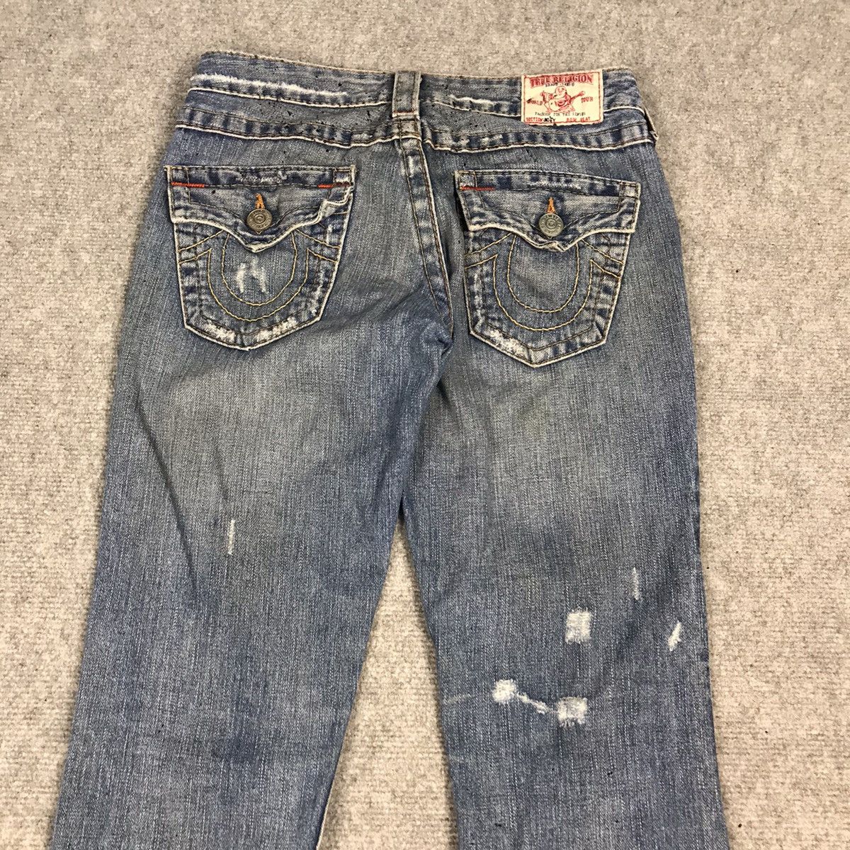 Japanese Brand FLARE TRUE RELIGION BOOT CUT DENIM DISTRESSED DENIM PANTS Size 26" / US 2 / IT 38 - 10 Thumbnail