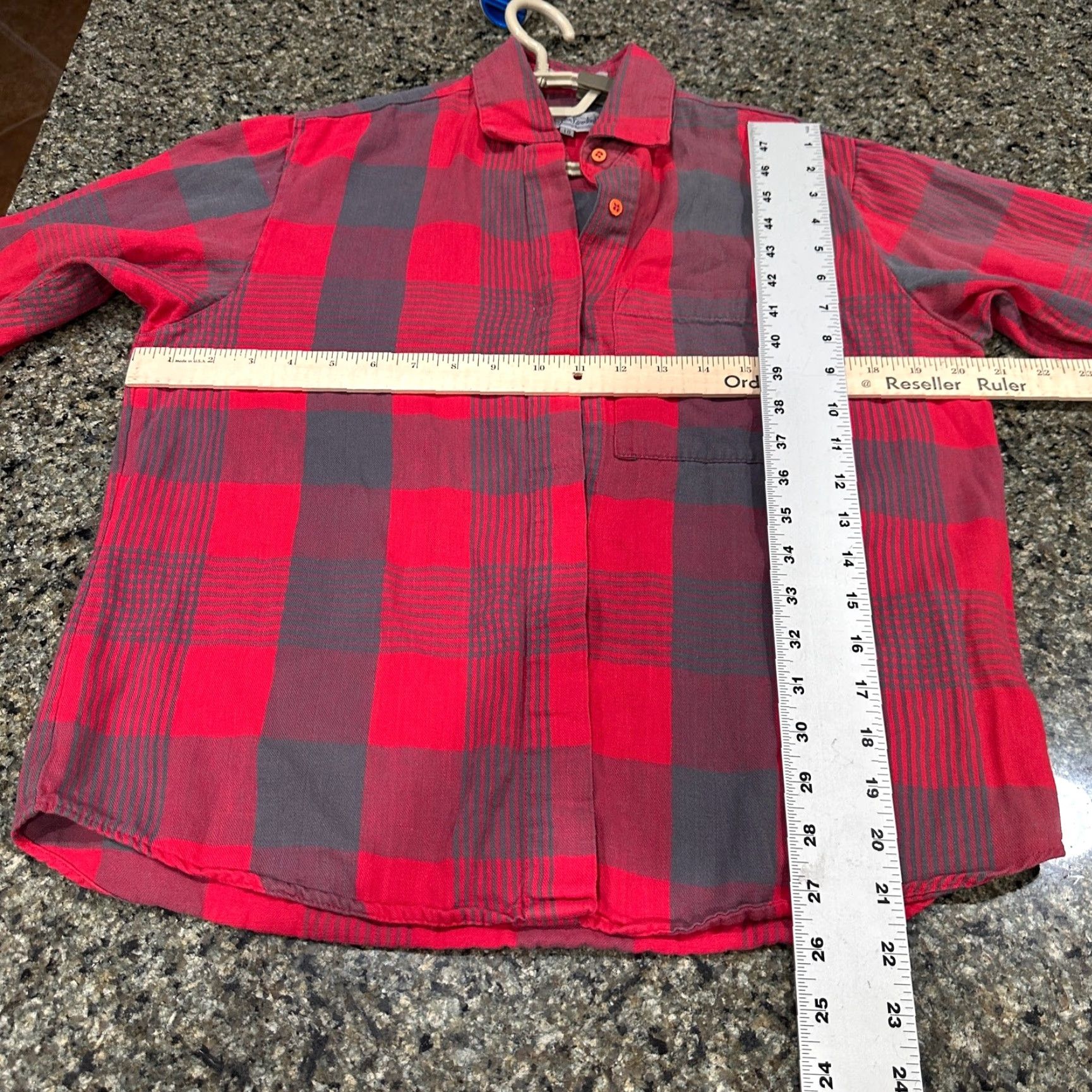 Diane von Furstenberg VINTAGE Diane von Furstenberg Shirt Women 10 Red Plaid 100% Cotton Button-Up Long Sleeve Size 10 Regular Womens Size L / US 10 / IT 46 - 7 Thumbnail