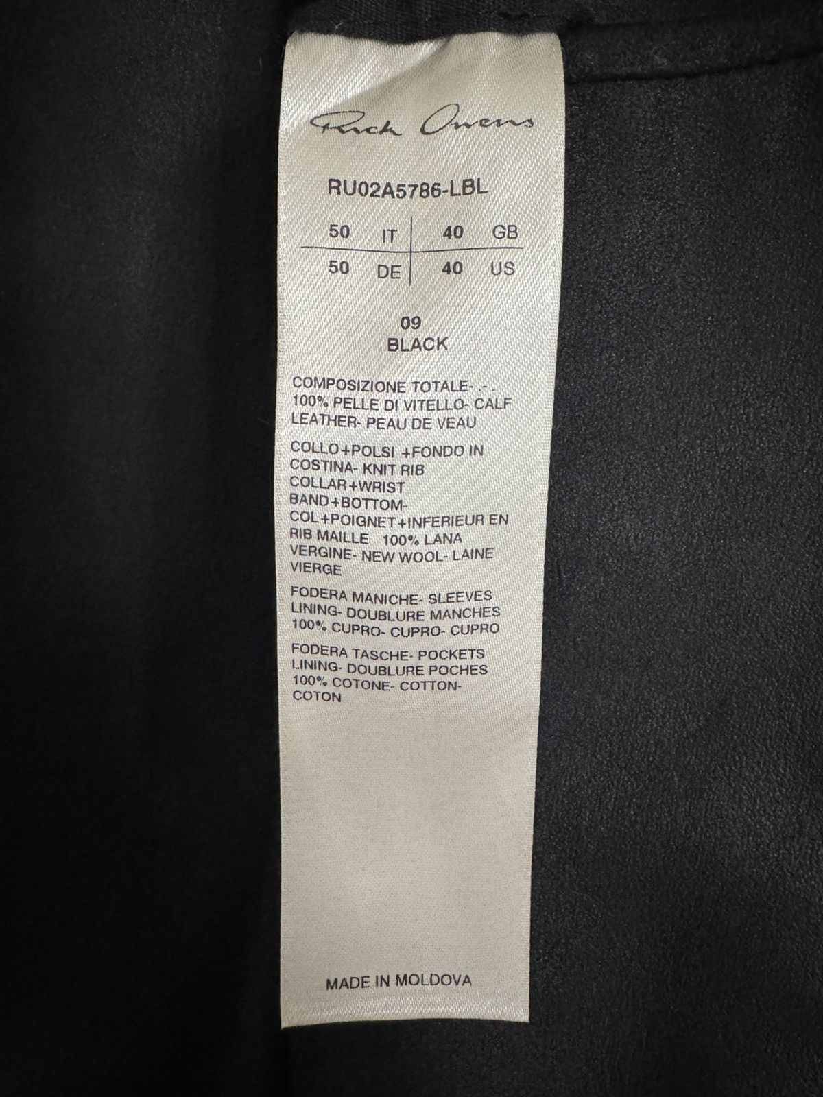 Rick Owens Rick Owens Leather Bomber Jacket Black Calf Size 50 IT/M-L Size US M / EU 48-50 / 2 - 6 Thumbnail