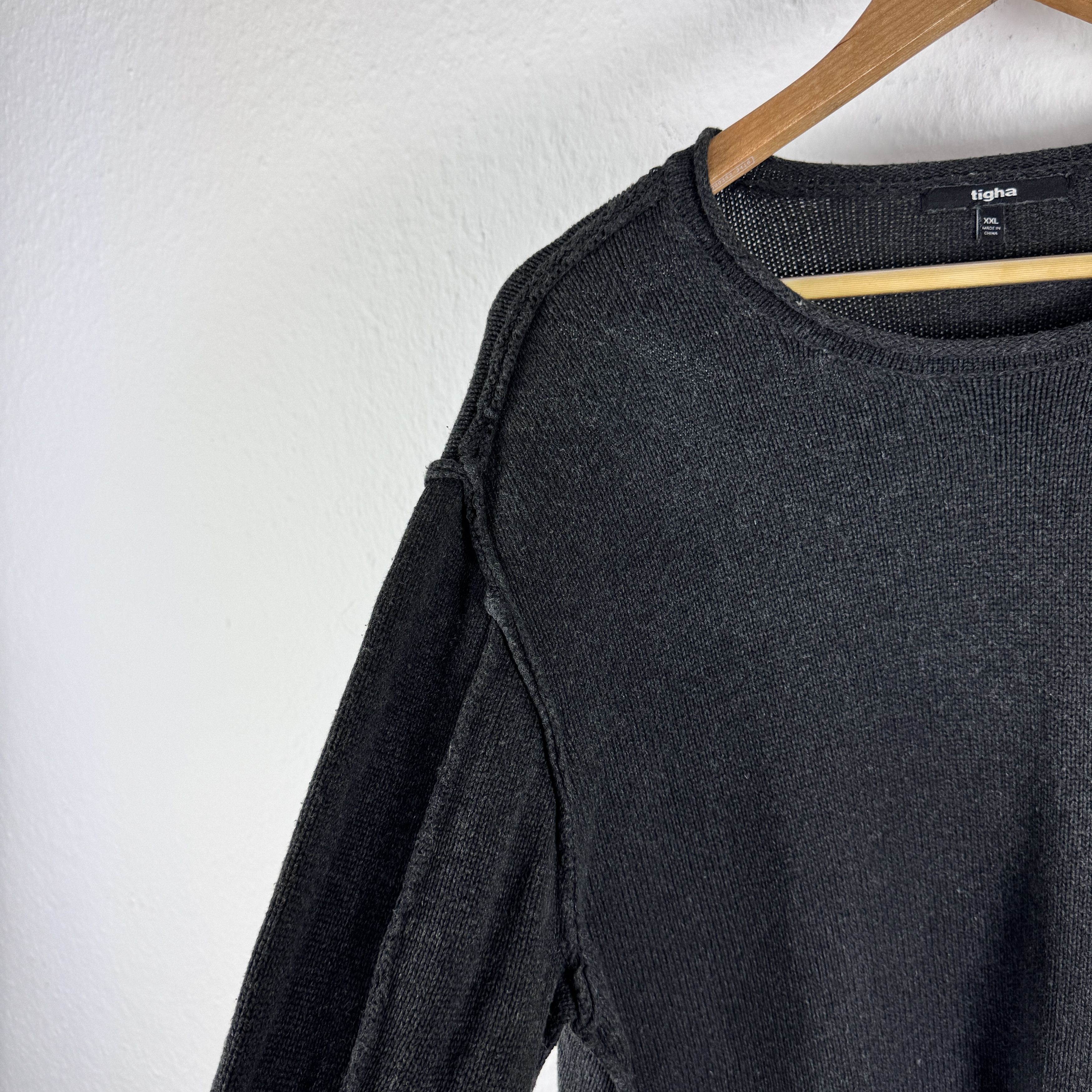 Designer × tigha Men`s TIGHA WOOL BLEND GRAY AVANT GARDE SWEATEr SIZE XXL Size US XXL / EU 58 / 5 - 5 Thumbnail