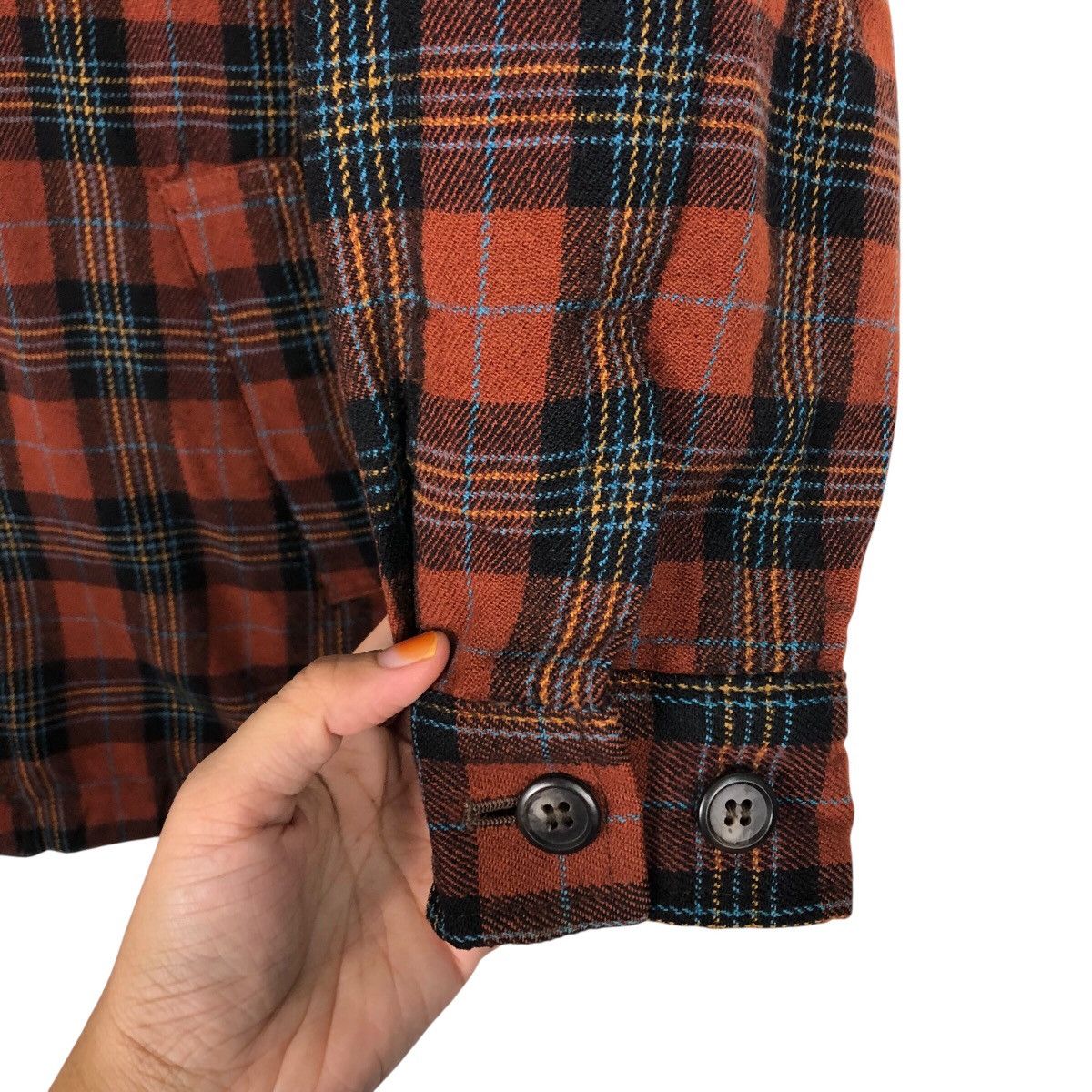 Japanese Brand 📌Vintage Wool Jacket Tartan Design Devanray Issey Miyake Size US M / EU 48-50 / 2 - 16 Thumbnail