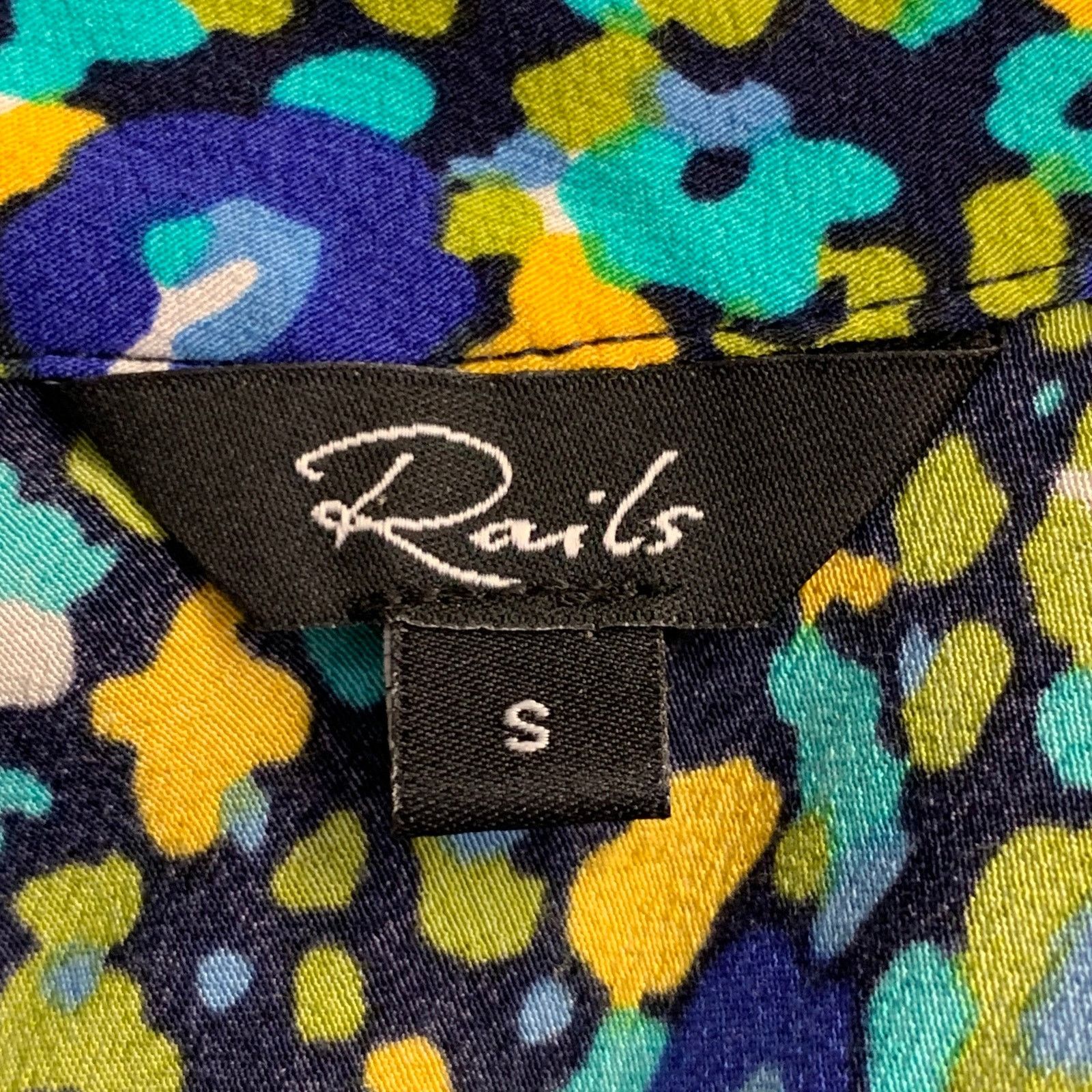 Rails Carmel Black Green Yellow Rayon Blend Floral Cutout Midi Size S / US 4 / IT 40 - 6 Thumbnail