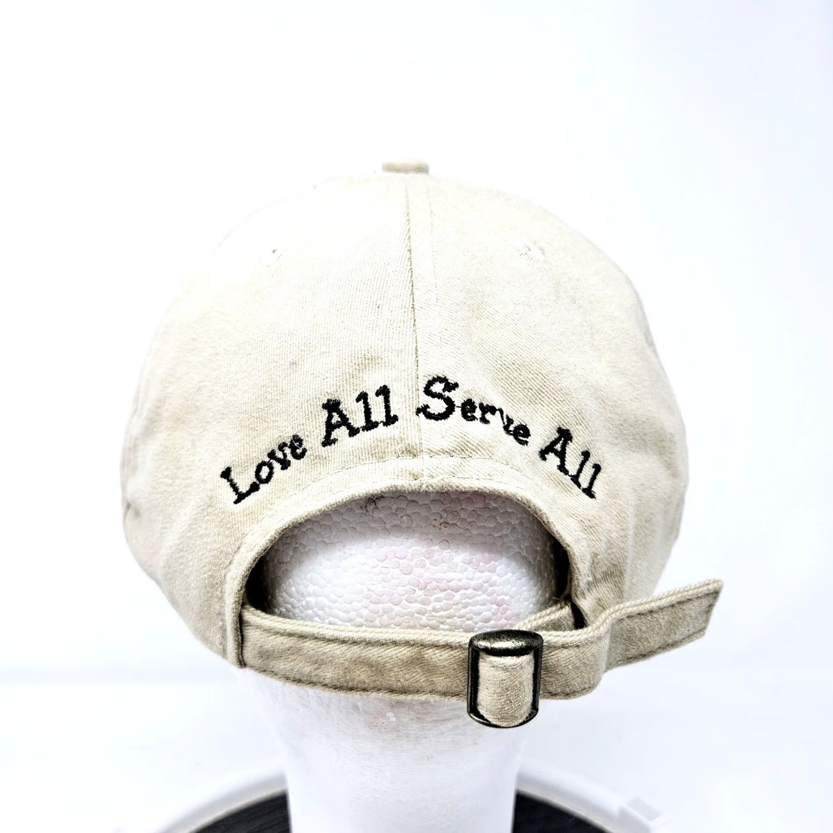Hard Rock Cafe VINTAGE Hard Rock Cafe Hat Cap Strapback Beige One Size Men Baseball Cap Love All Serve All China 90s Rock Cap Mens Size ONE SIZE - 4 Thumbnail