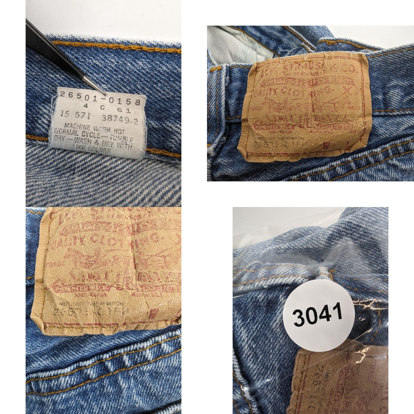Levi's VINTAGE Levi's 501 Jeans Women Adult Size 15 Distressed Button Fly Denim Blue 5-Pocket Classic Fit Jeans Mens Womens Girls? Size 36" / US 14 / IT 50 - 9 Thumbnail