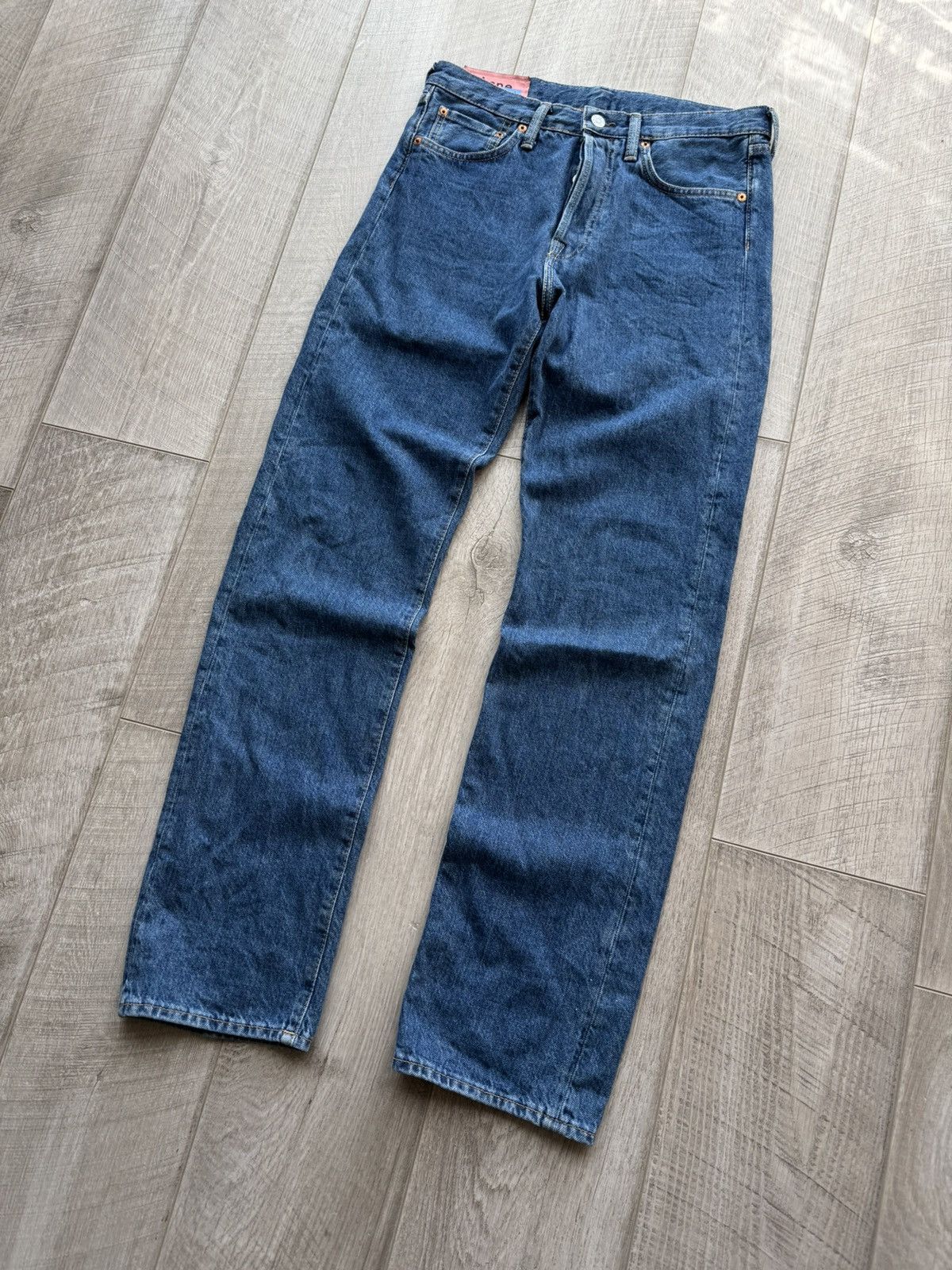 Acne Studios Acne Studios 1998 Dark Blue Trash B00021 29W 32L Size US 29 - 3 Thumbnail