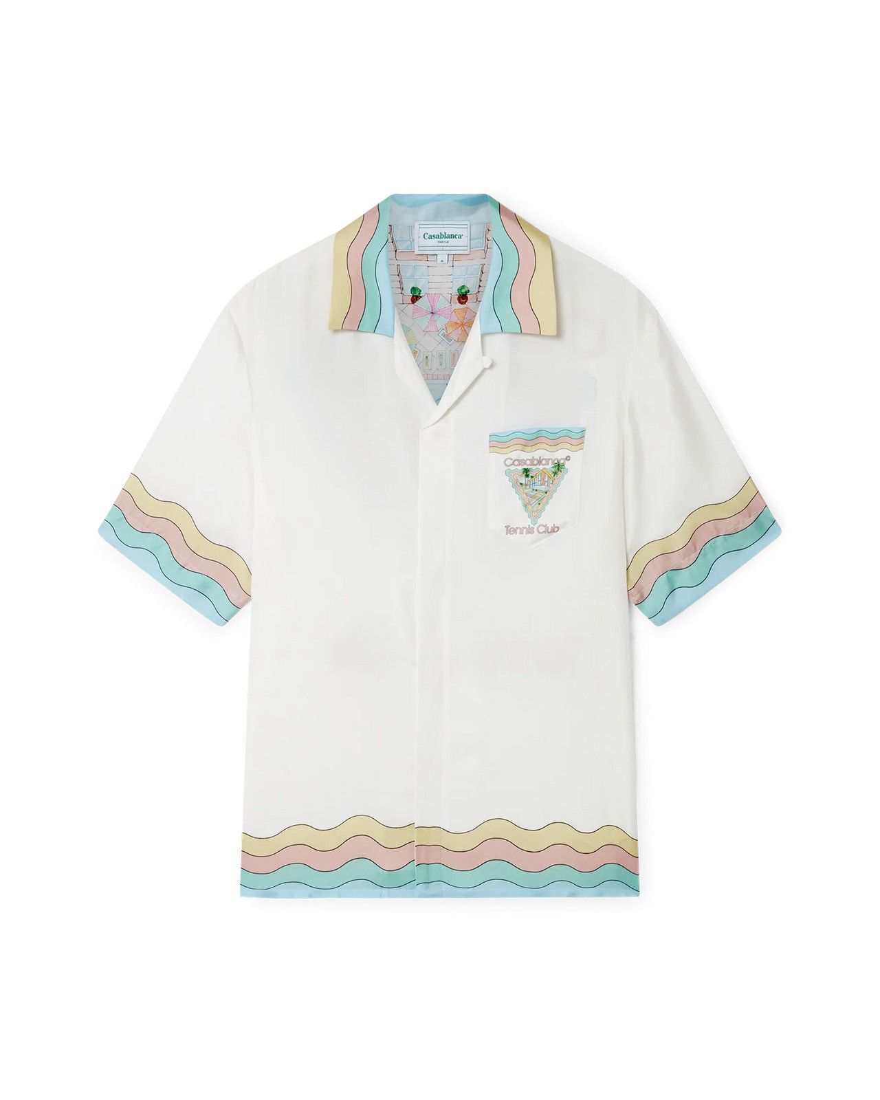 Casablanca o1mle0326 Cuban Collar Short Sleeve Shirt Maison De Reve Size US M / EU 48-50 / 2 - 1 Thumbnail