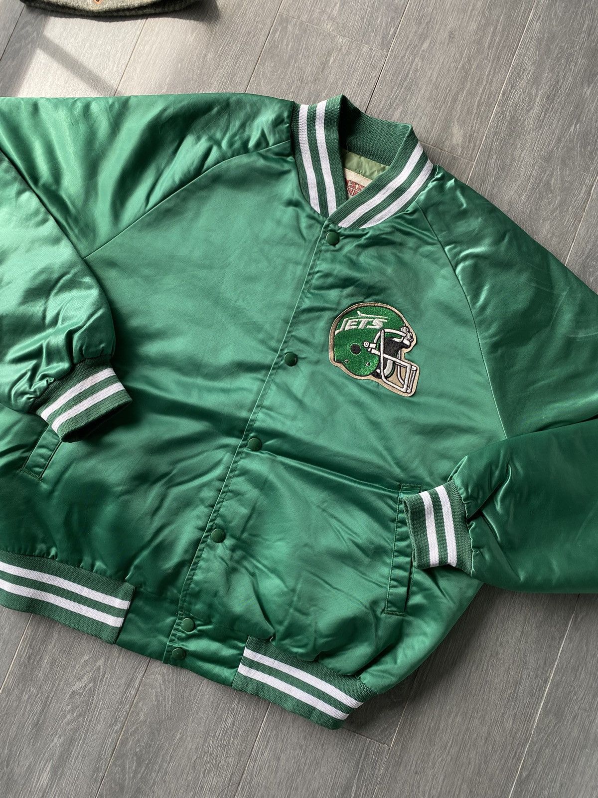 NFL Vintage 90’s NFL New York Jets Locker Line Jacket Size US L / EU 52-54 / 3 - 4 Thumbnail