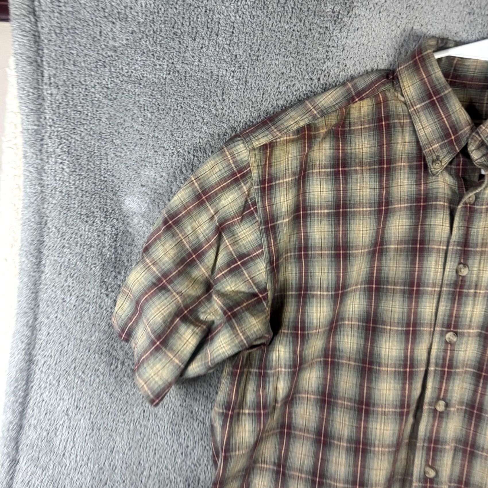 Vintage Woolrich Shirt Mens Medium Beige Plaid Short Sleeve Button Front Casual Size US M / EU 48-50 / 2 - 2 Thumbnail