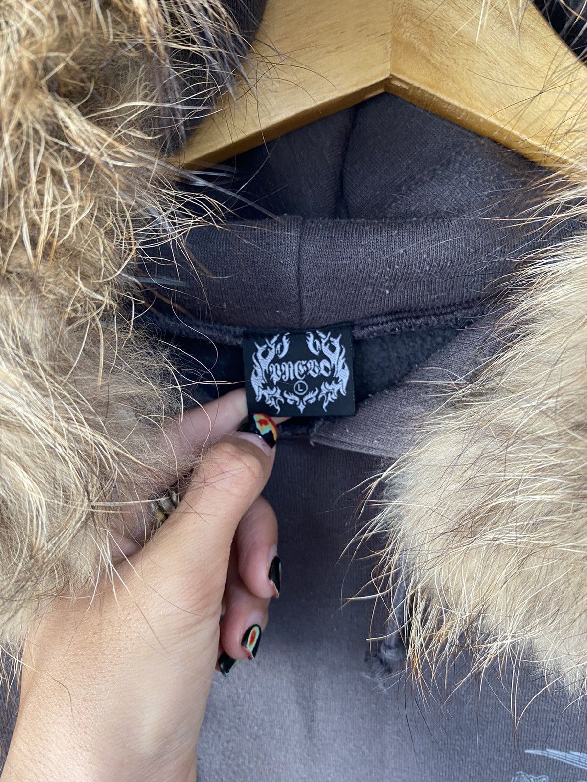 Beauty Beast × If Six Was Nine × Japanese Brand fur hoodie japanese brand poem tribal Size US L / EU 52-54 / 3 - 6 Thumbnail