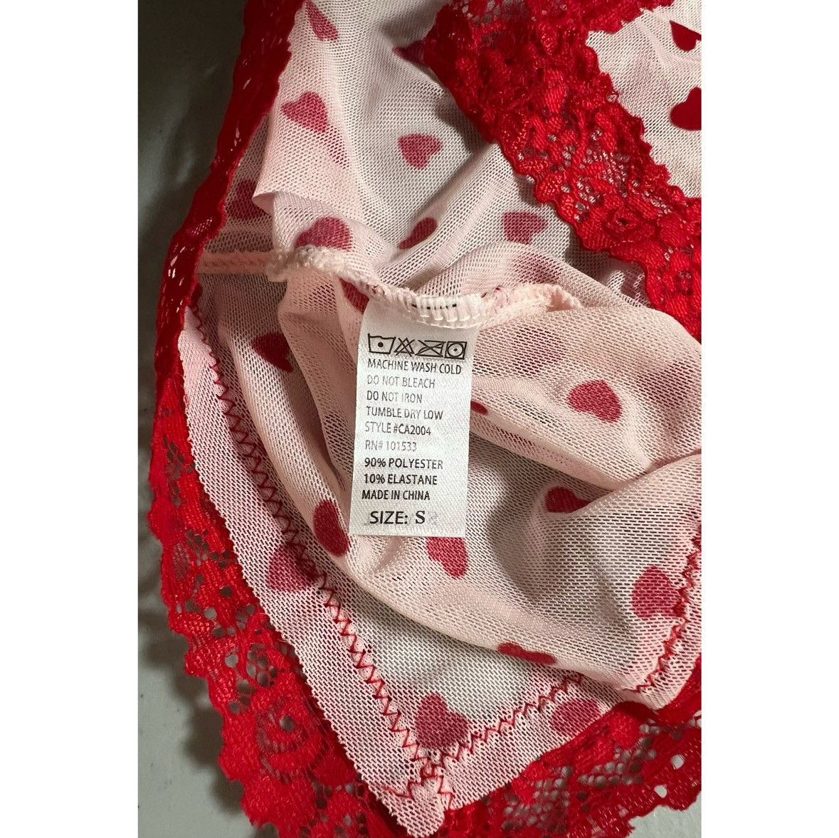 Vintage Red Hearts Slip Nightie Nightgown Lingerie Dress Size S ♥️✨ Size S / US 4 / IT 40 - 6 Thumbnail