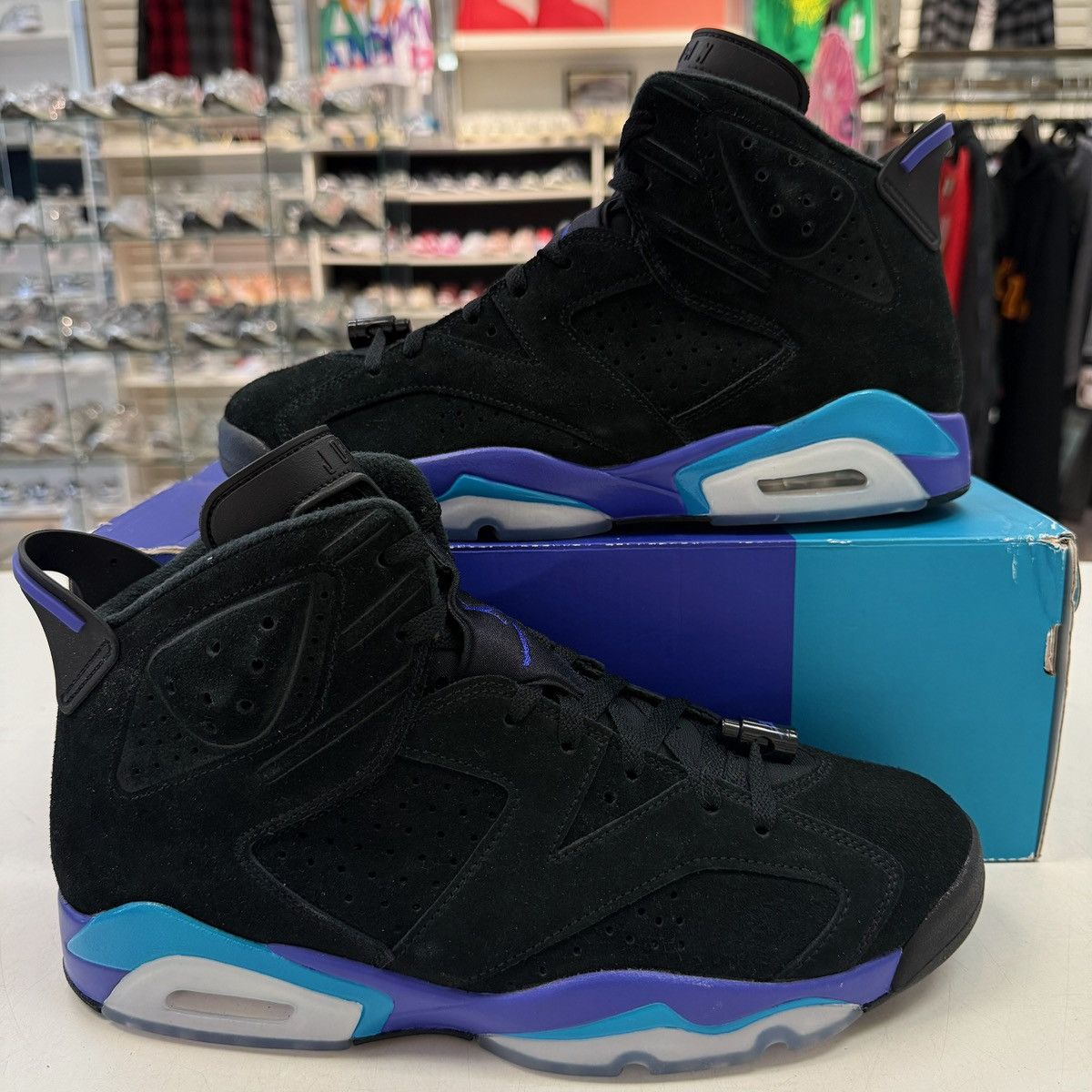 Jordan Brand Size 11.5 - Jordan 6 Retro Aqua Black Concord - CT8529-004 Size US 11.5 / EU 44-45 - 1 Thumbnail