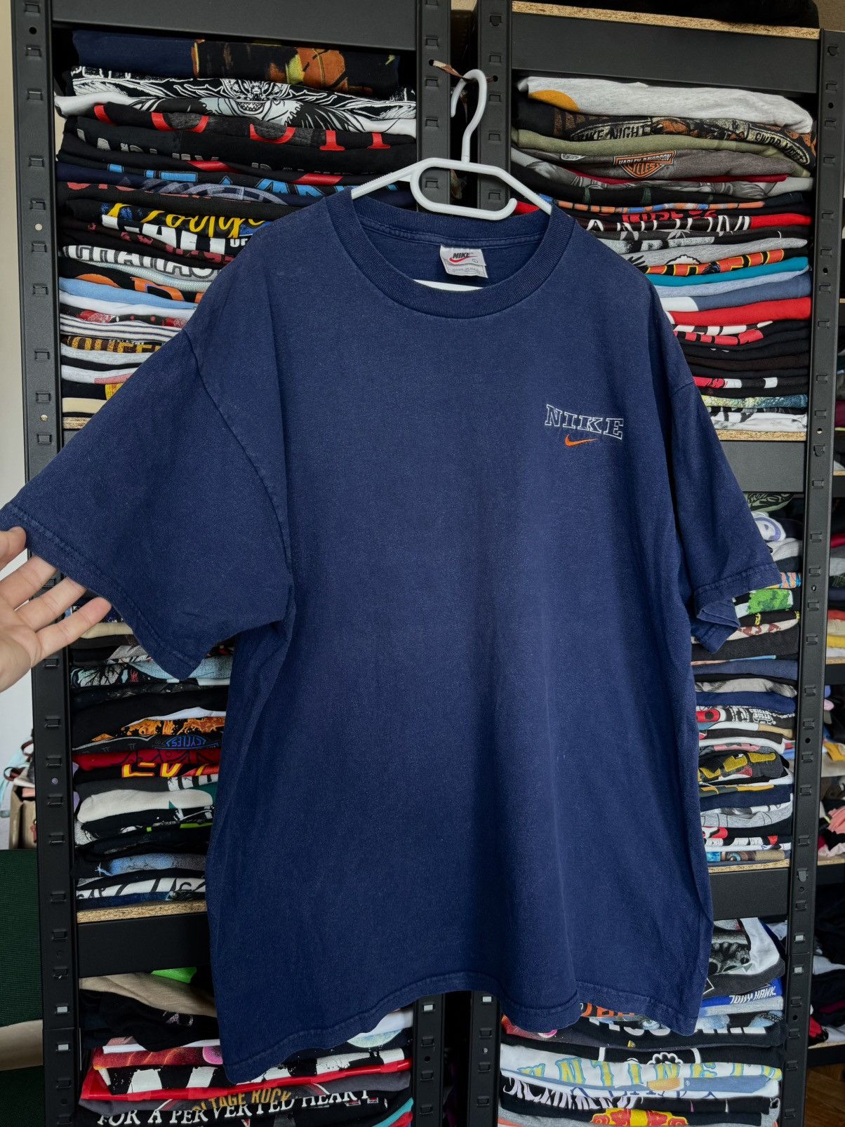 Nike Vintage Nike 90s blue tee Size US L / EU 52-54 / 3 - 1 Thumbnail