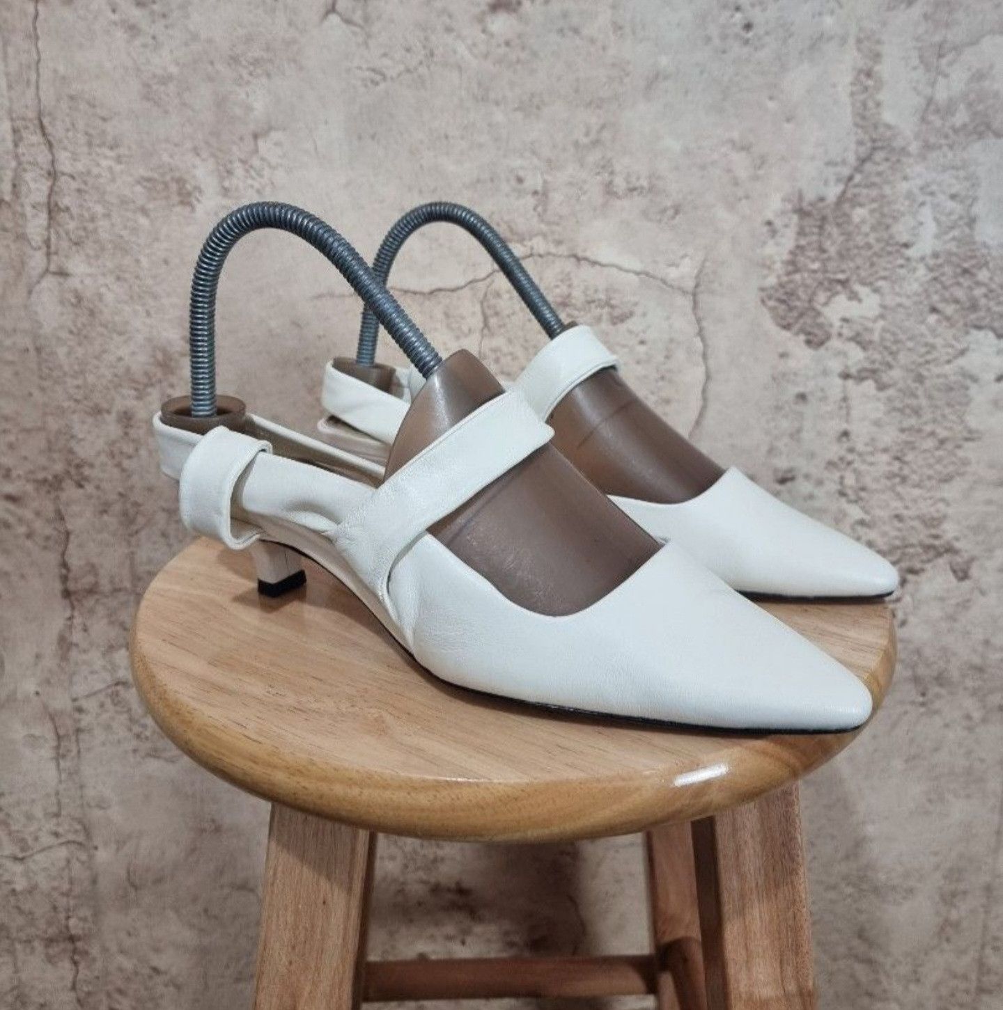The Row The Row Coco Twist Leather Sling back heels Size US 5 / IT 35 - 1 Thumbnail