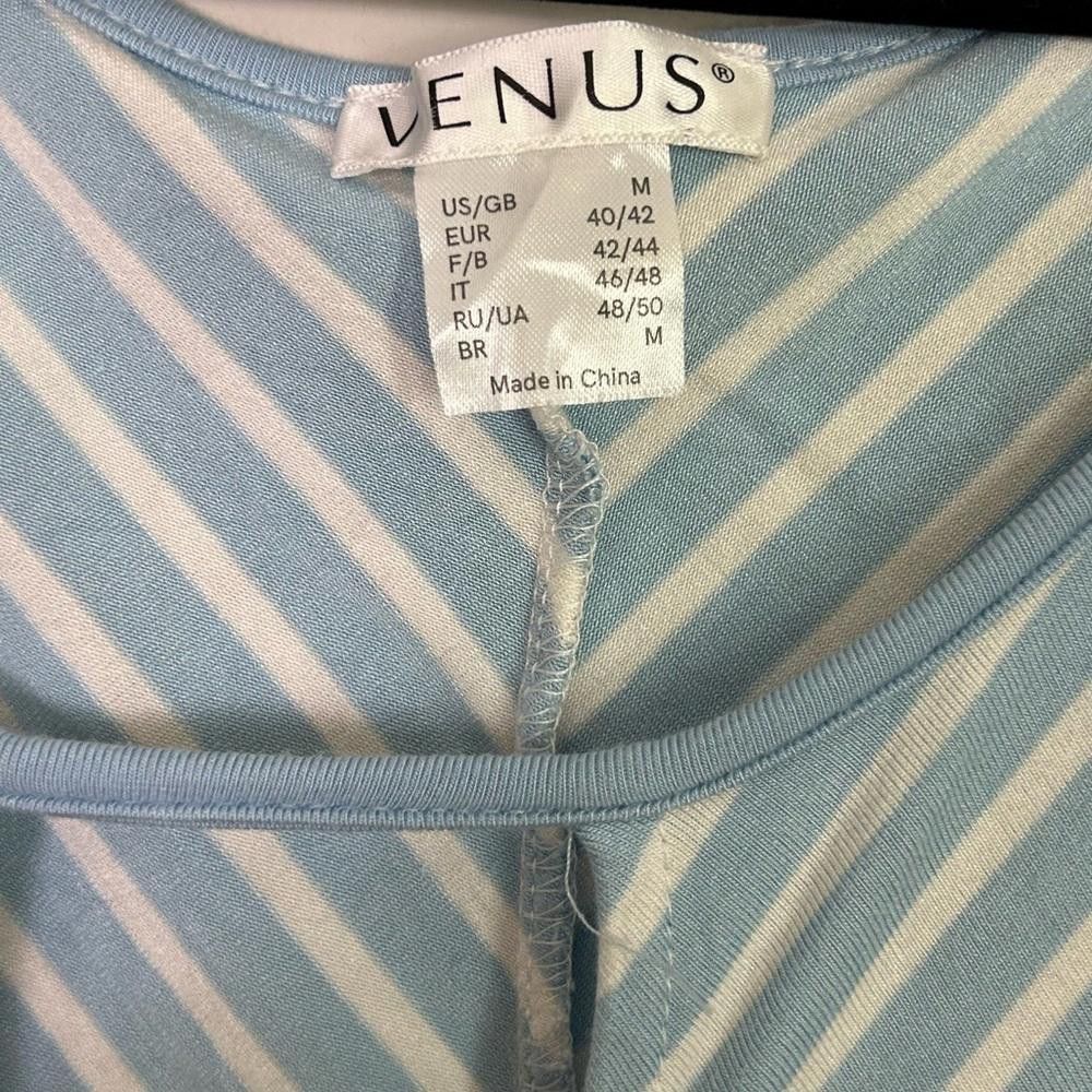 Venus VENUS I Striped Front Tie Ruffle Bell Sleeve Top Medium Size M / US 6-8 / IT 42-44 - 8 Thumbnail