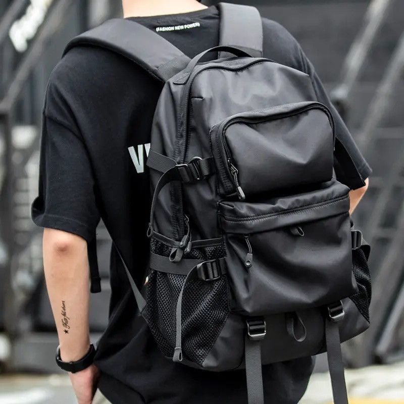 Japanese Brand Casual Street Style Backpack Large Capacity 17” Laptop Trave Size ONE SIZE - 1 Thumbnail