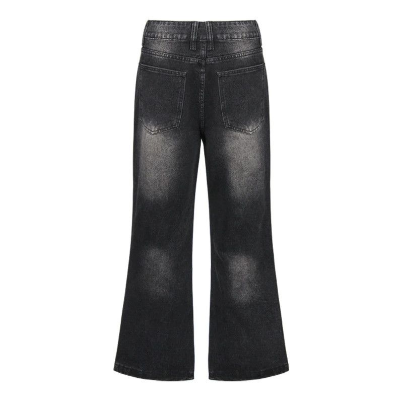Japanese Brand × Jean Men's trendy hippie wide-leg distressed washed flared jeans Size US 32 / EU 48 - 2 Thumbnail