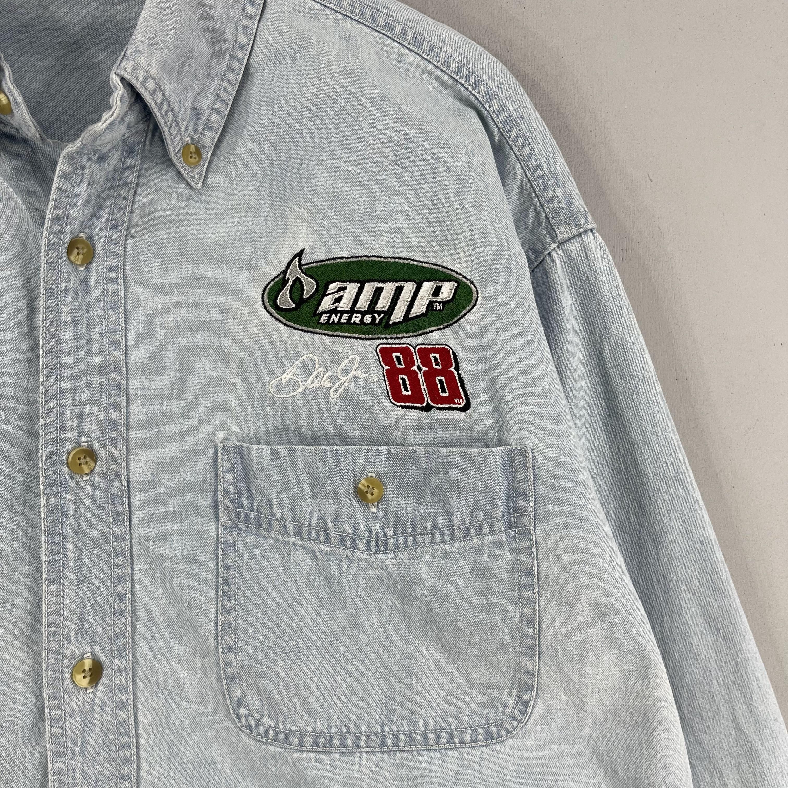 Chase Authentics × NASCAR × Vintage Vintage NASCAR Chase Dale Earnhardt Jr Denim Shirt Size US L / EU 52-54 / 3 - 2 Thumbnail