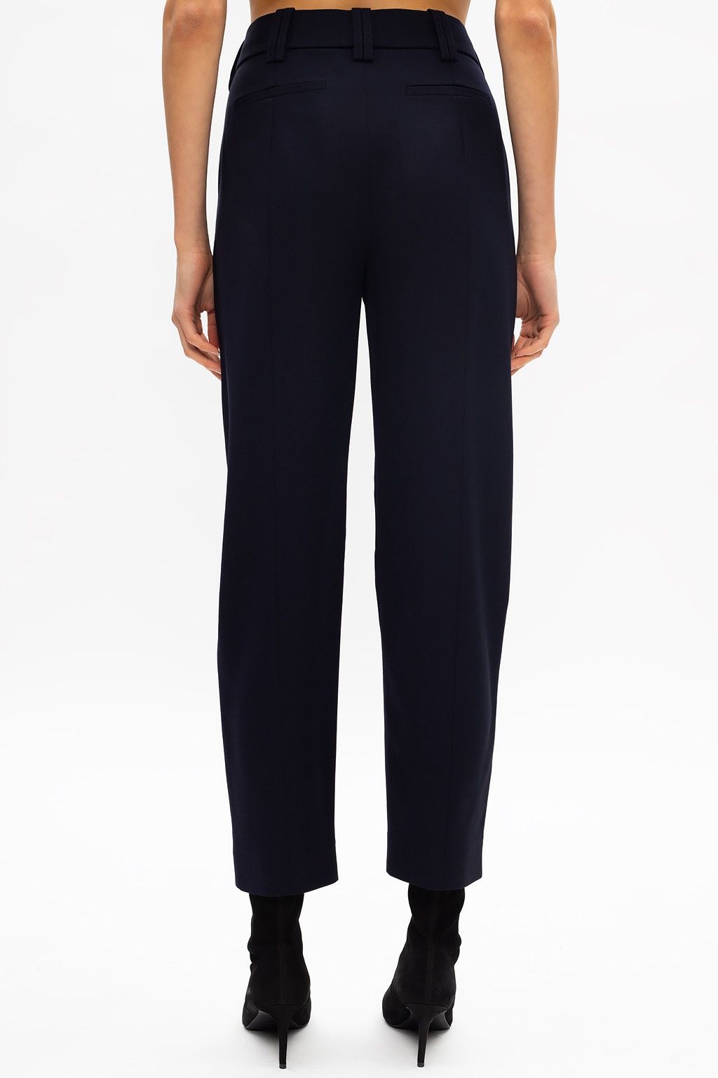 Balmain BALMAIN NAVY BLUE TAPERED LEG TROUSERS Size 28" / US 6 / IT 42 - 10 Thumbnail