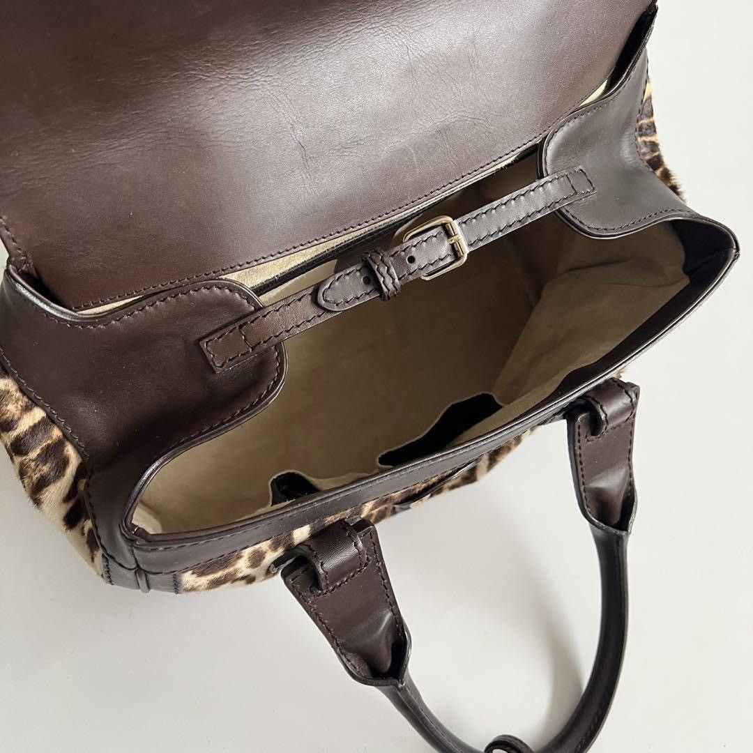 Gucci GUCCI HAIR CALF LEATHER BOSTON HAND BAG Size ONE SIZE - 4 Thumbnail