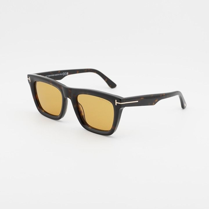 Tom Ford Tom Ford Lelio FT1207 52E Sunglasses Dark Havana Square Size ONE SIZE - 1 Thumbnail