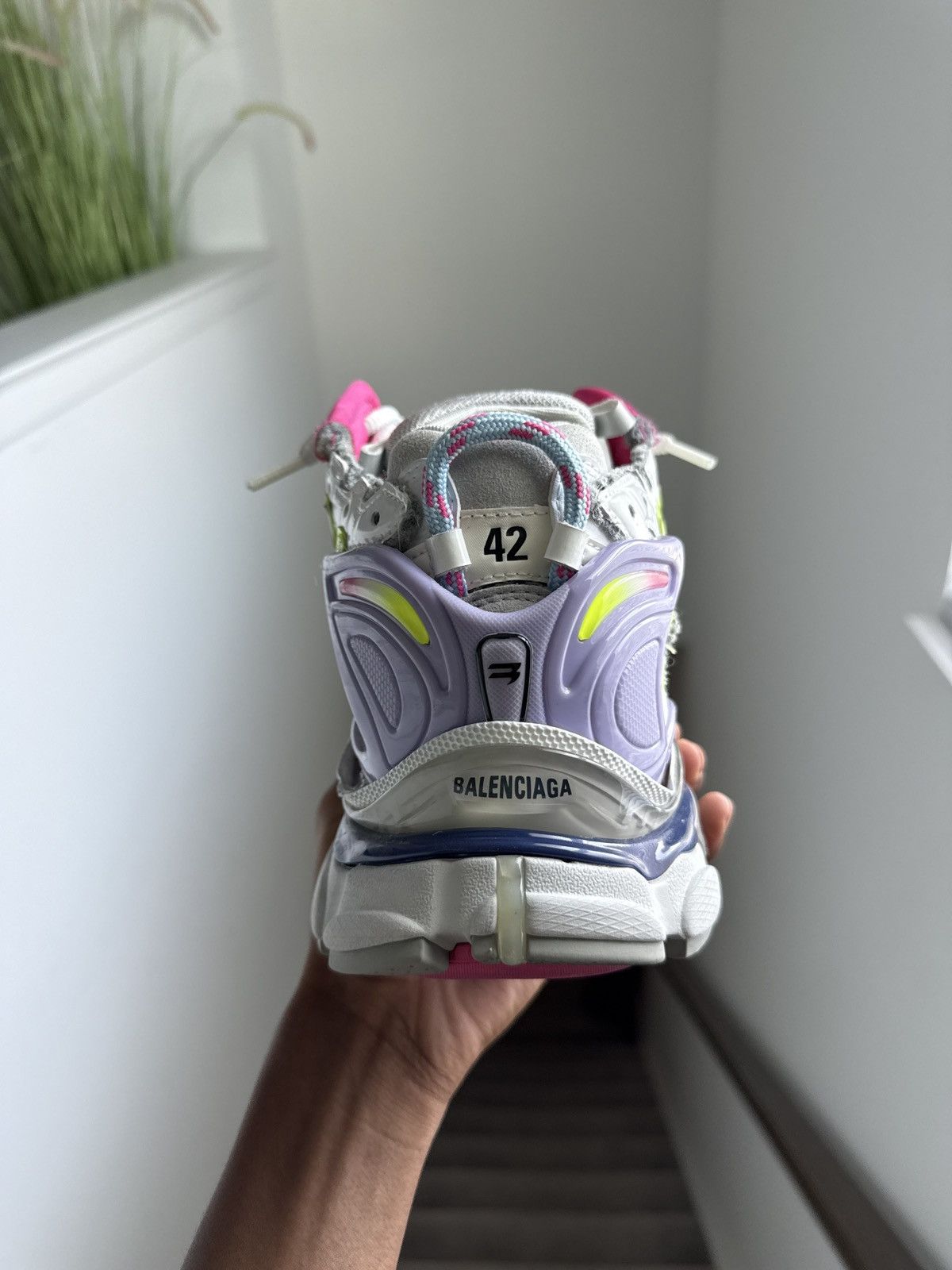 Balenciaga Balenciaga Mens Runner Sneaker 'Multi-Color' Size US 9 / EU 42 - 4 Thumbnail