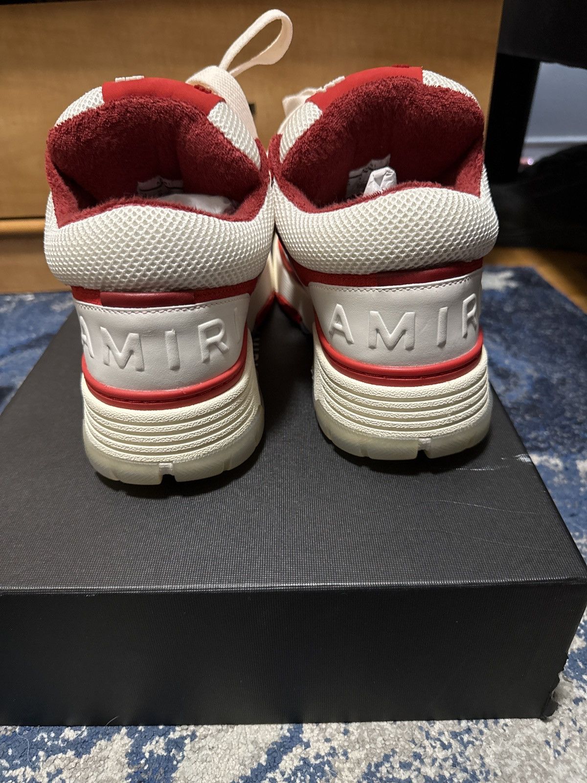 Amiri 2023 Amiri MA-1 Low Top Sneakers in White/Red Size US 10 / EU 43 - 7 Thumbnail