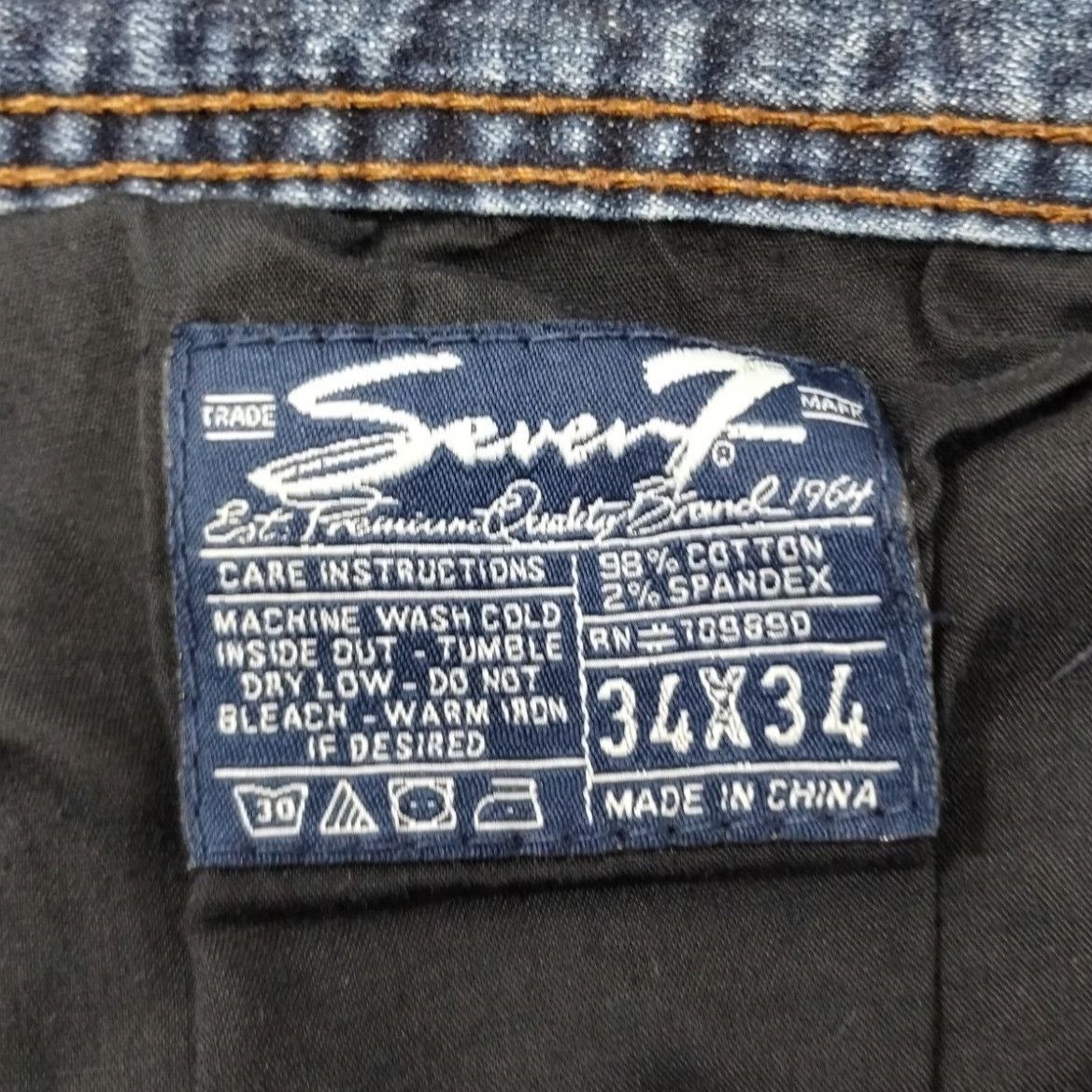 Seven 7 Seven7 Men's Blue Pants/Jeans/Skinny 34X34 SKU 4033 Size US 34 / EU 50 - 6 Thumbnail