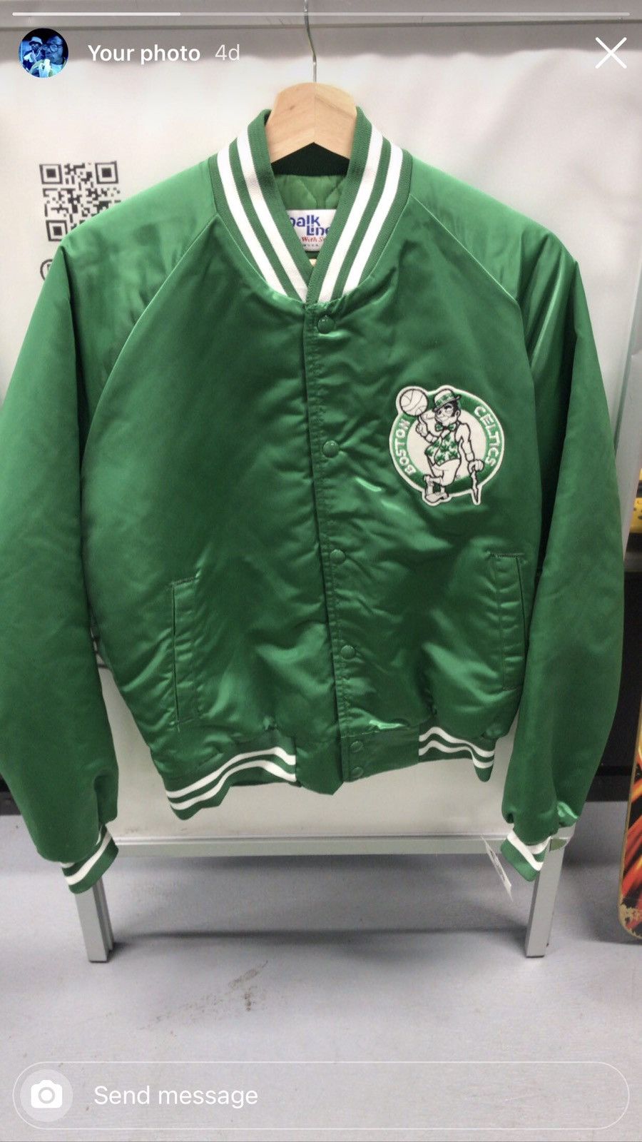 Chalk Line × NBA × Vintage Vintage 90s Boston Celtics Chalkline Satin jacket Size US M / EU 48-50 / 2 - 1 Thumbnail