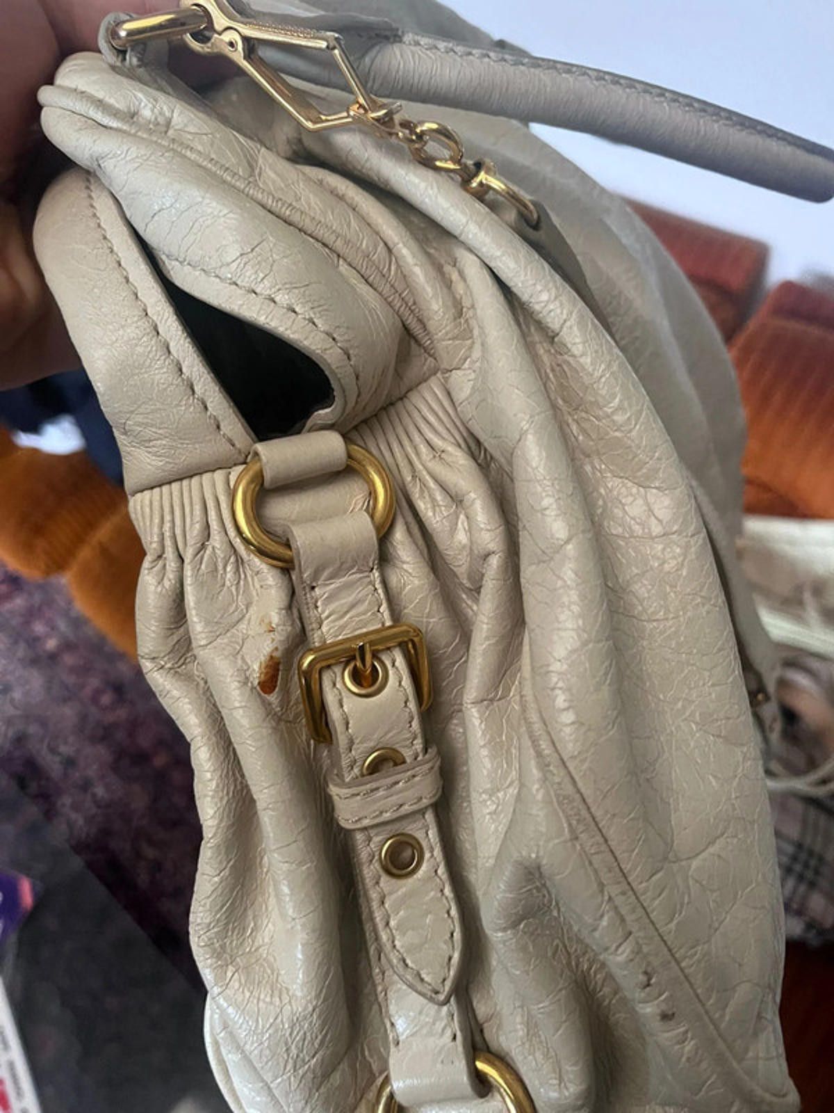 Miu Miu Miu Miu - Beige Leather Satchel Bag Size ONE SIZE - 6 Thumbnail