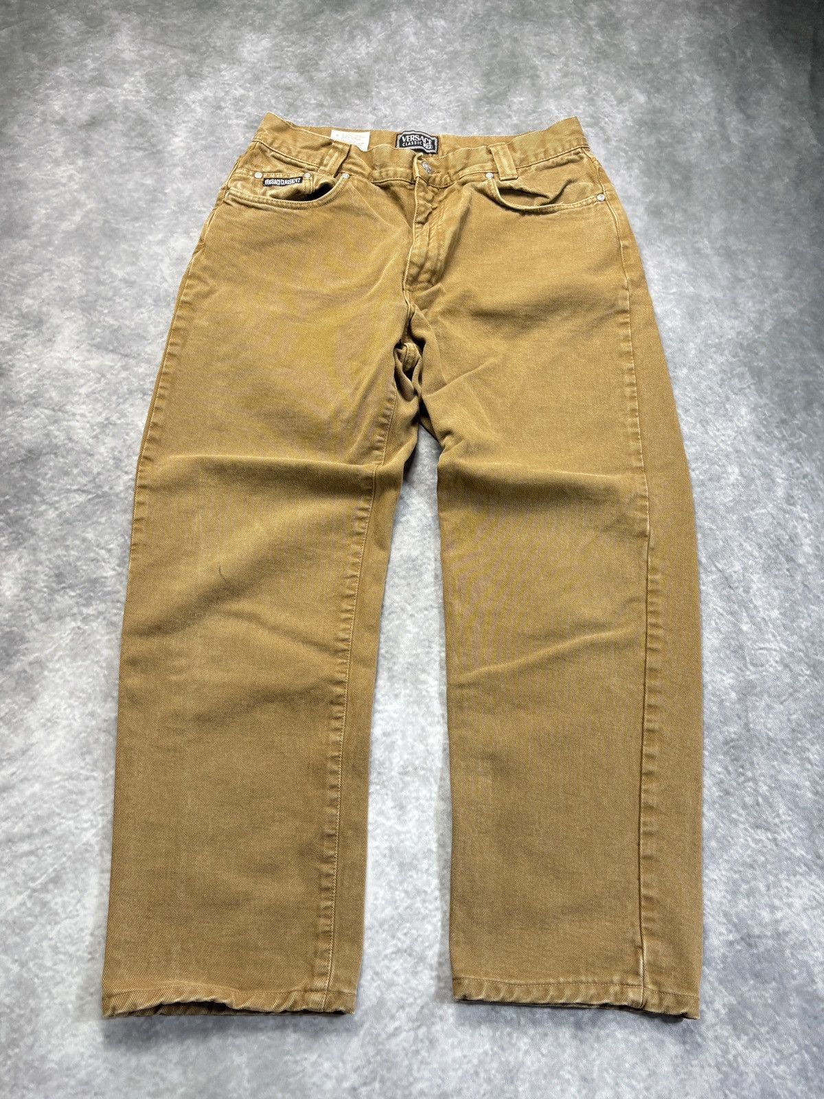 Versace × Versace Jeans Couture × Vintage 1990s Versace Classic V2 Jeans Vintage Versace Brown Denim Size US 28 / EU 44 - 15 Thumbnail