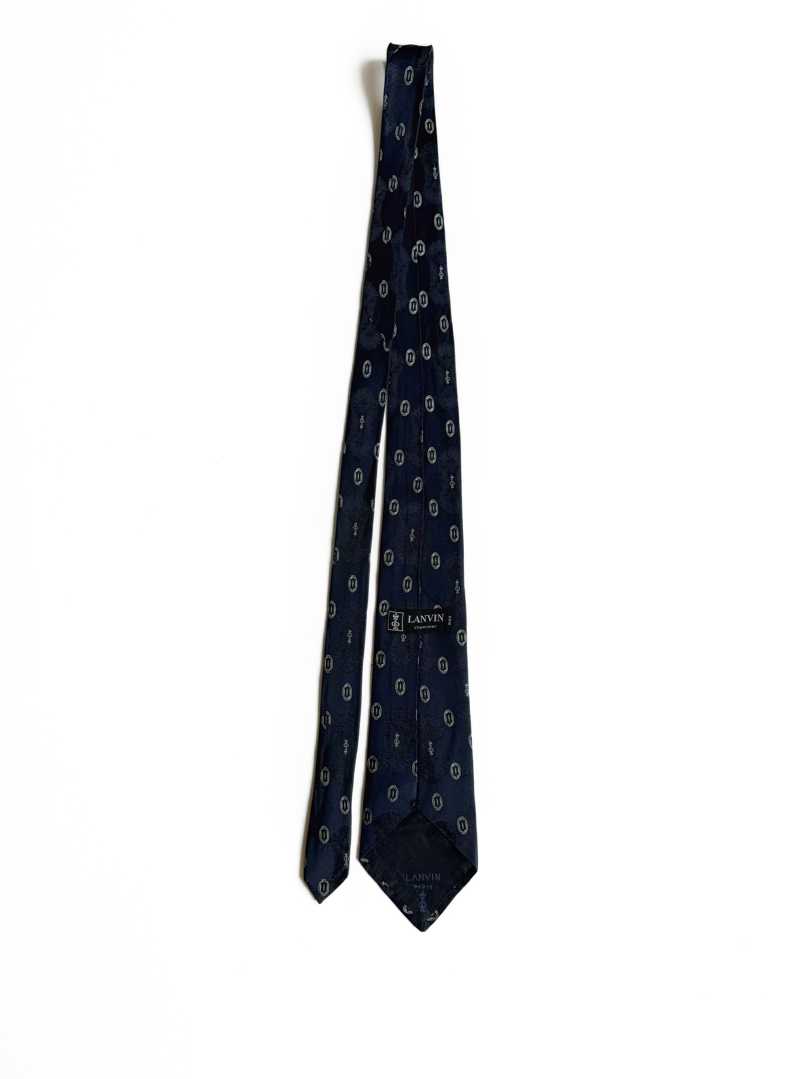 Lanvin Vintage Men's Lanvin Silk Neck Tie Size ONE SIZE - 3 Thumbnail