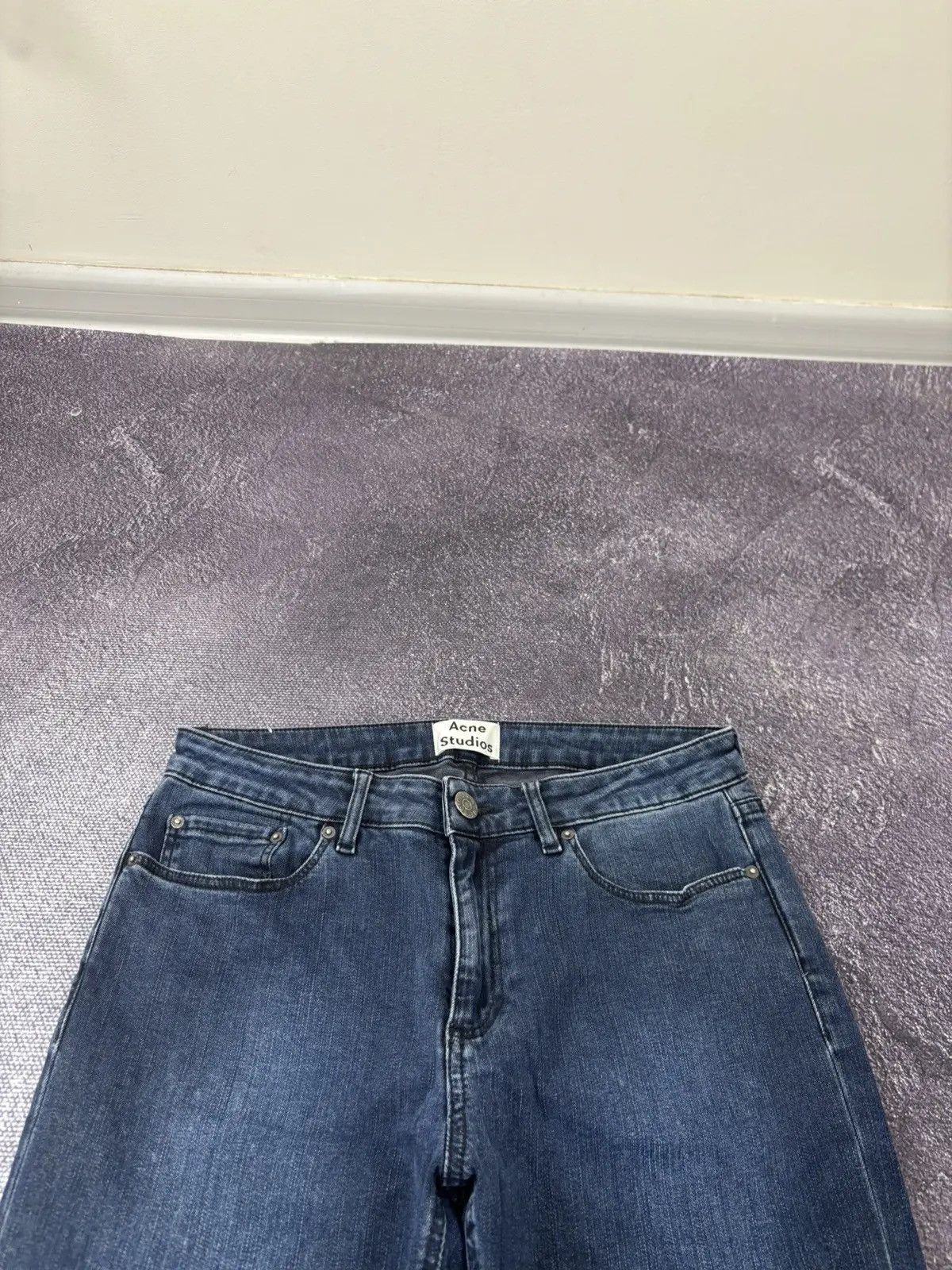Acne Studios Acne Studios Skin 5 Deep Women’s Navy Denim Luxury Jeans Size 28" / US 6 / IT 42 - 4 Thumbnail