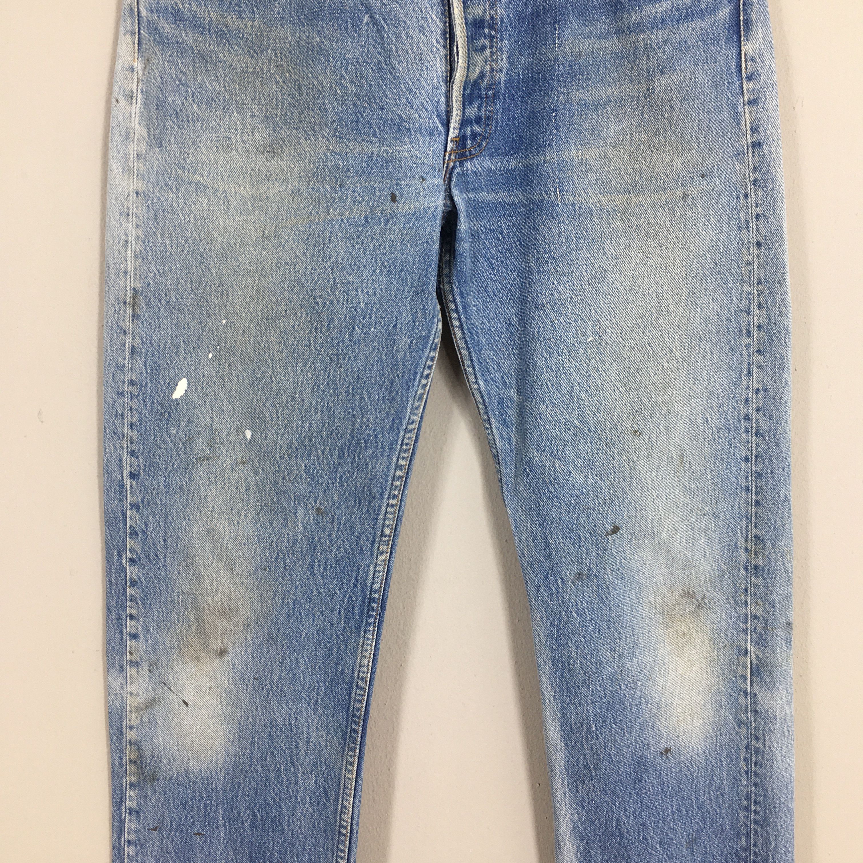 Levi's Size 30x28 Vintage 90s Levi's 501 Faded Blue Jeans S2018 Size US 30 / EU 46 - 3 Thumbnail