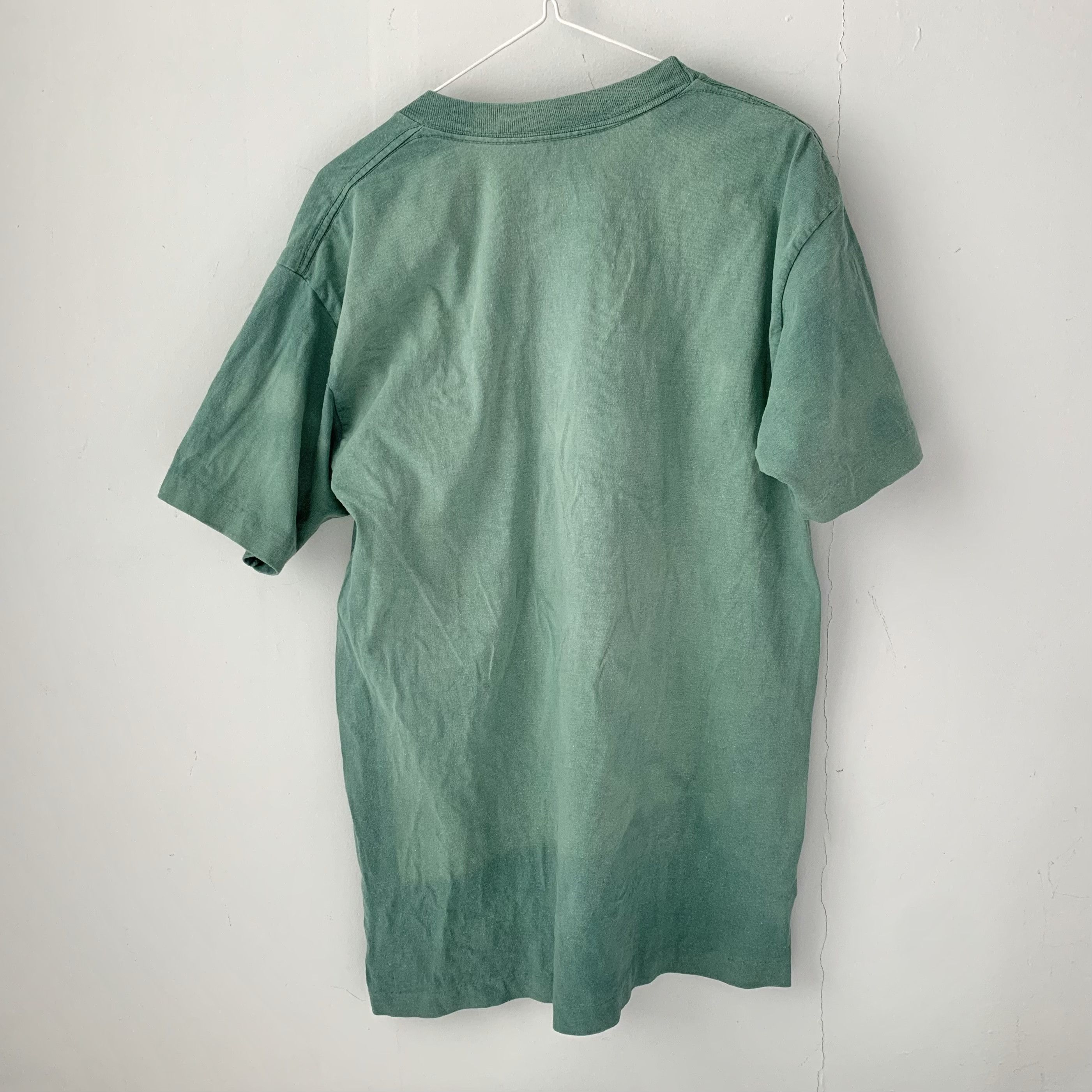 Other vintage sunfaded work blue-green cotton t-shirt Size US M / EU 48-50 / 2 - 8 Thumbnail