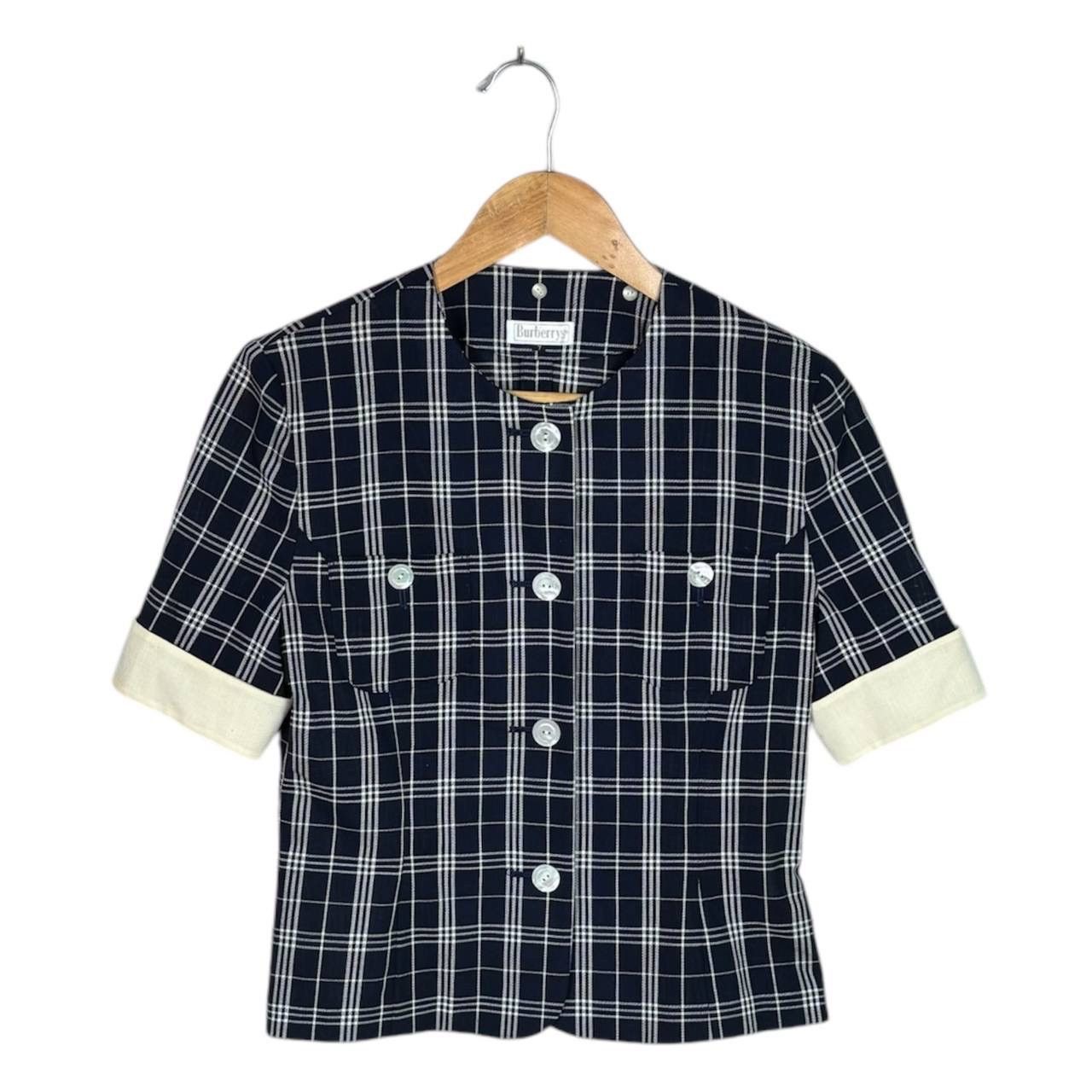 Burberry Authentic Burberry Nova Check Crop Top Blouse Shirt Size S / US 4 / IT 40 - 1 Thumbnail