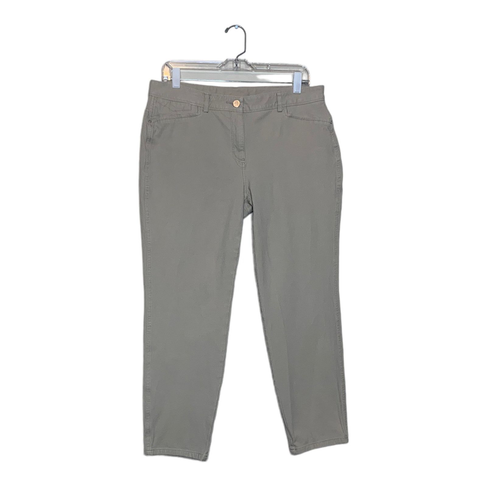 Chicos Chico's slimming beige capri stretch jeans size 2 - large Size 34" / US 12 / IT 48 - 7 Thumbnail
