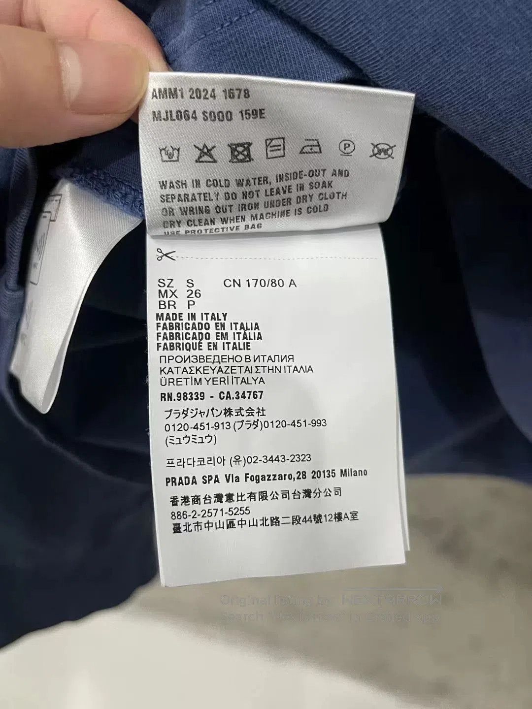 Miu Miu Miumiu Blue Long Sleeve Logo Top. Size S / US 4 / IT 40 - 6 Thumbnail