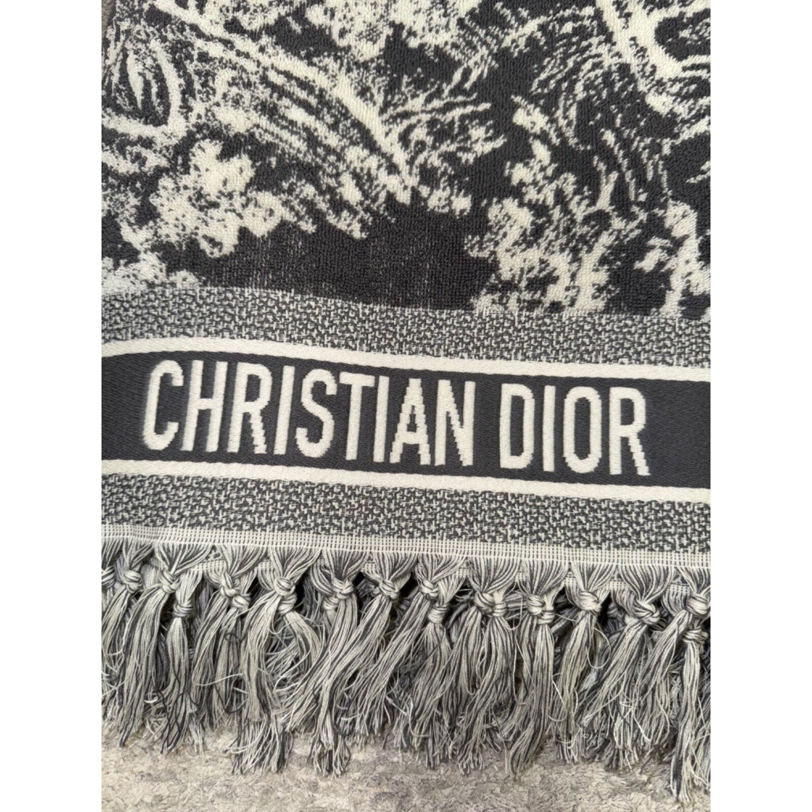 Dior Christian Dior Toile De Jouy Reverse Tassel Bath Beach Towel Size ONE SIZE - 4 Thumbnail