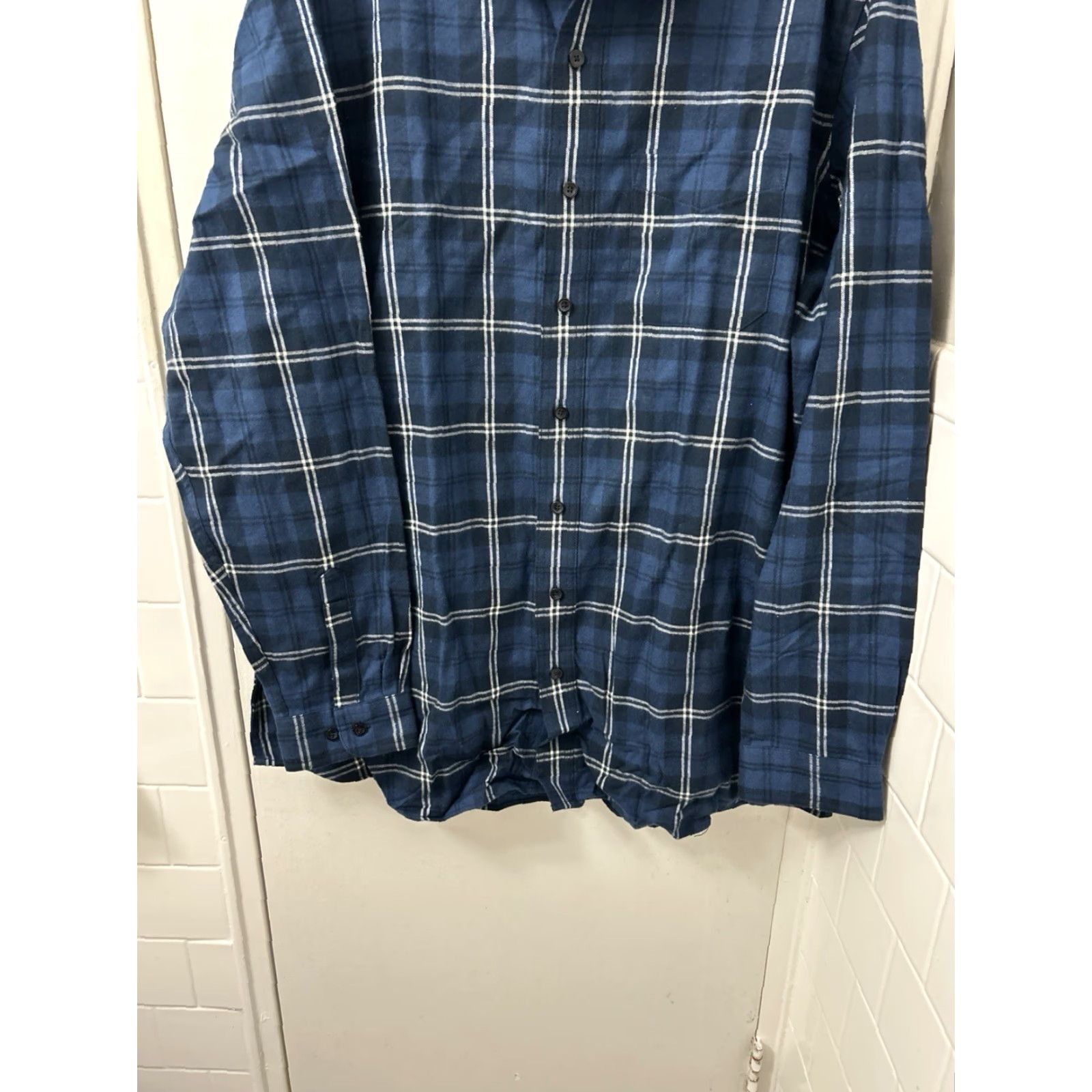 Vintage LL Bean Scotch Plaid Flannel Shirt Mens XL Tall Blue Traditional Fit L/S Button-Up Pockets Cotton 100% Classic Outdoor Casual Men Size US XL / EU 56 / 4 - 3 Thumbnail