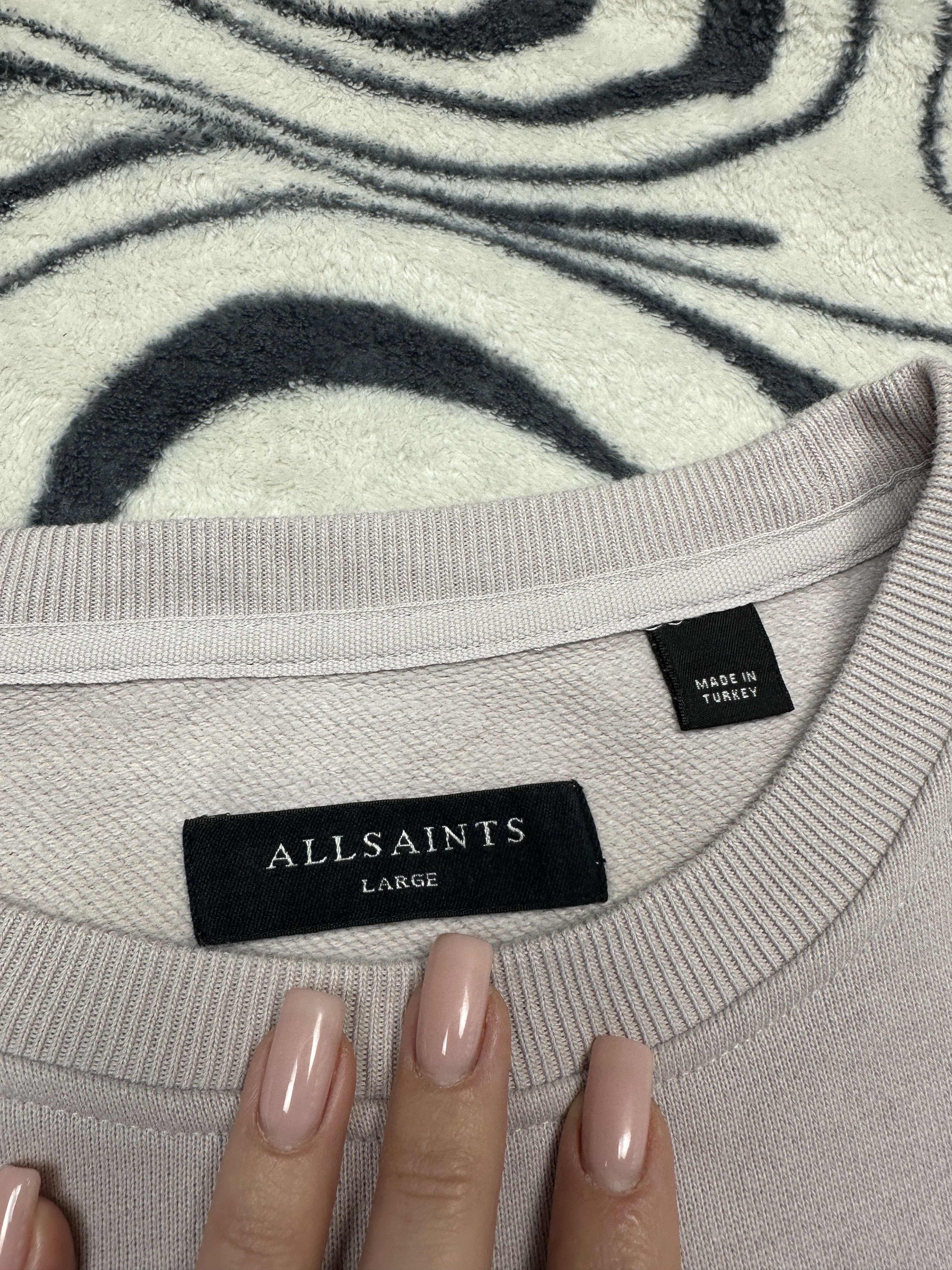 Allsaints Allsaints Mens Raven Crew Neck Sweatshirt Size US L / EU 52-54 / 3 - 4 Thumbnail