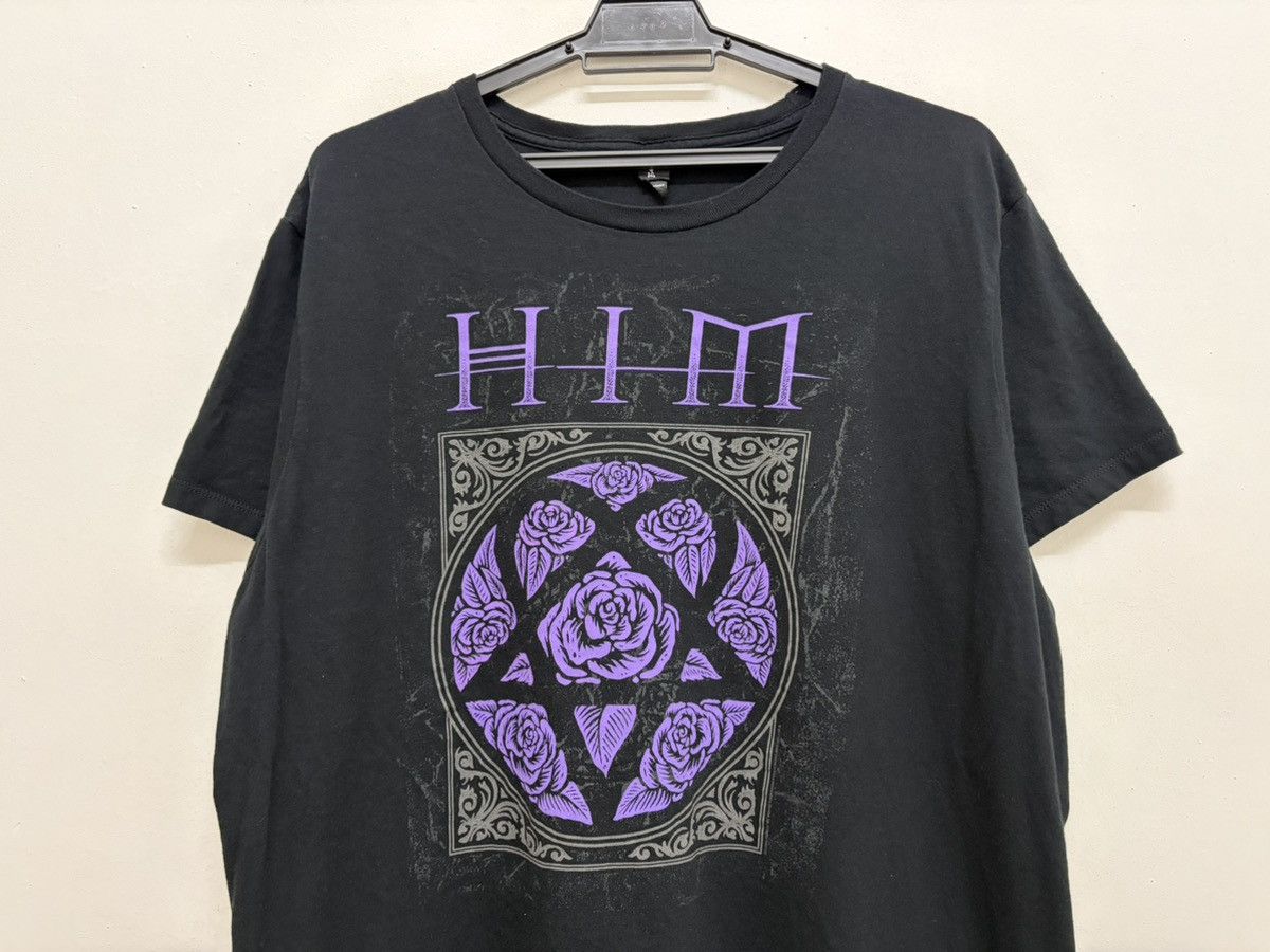 Band Tees HIM FINNISH GOTHIC ROCK BAND TEE HEARTAGRAM GOTH ROSES LOGO Size US XXL / EU 58 / 5 - 3 Thumbnail