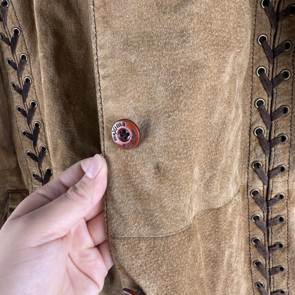 Wilsons Leather Vintage Wilsons Leather Maxima Brown Suede Trench Coat Size XL / US 12-14 / IT 48-50 - 8 Thumbnail