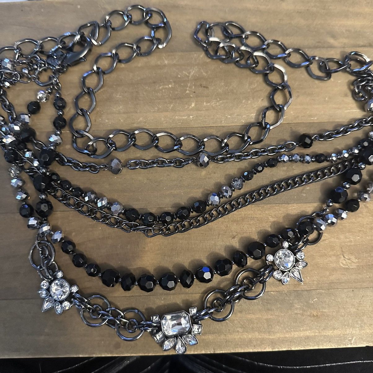 White House Black Market WHBM multi strand layered chain belt/necklace Size ONE SIZE - 3 Thumbnail