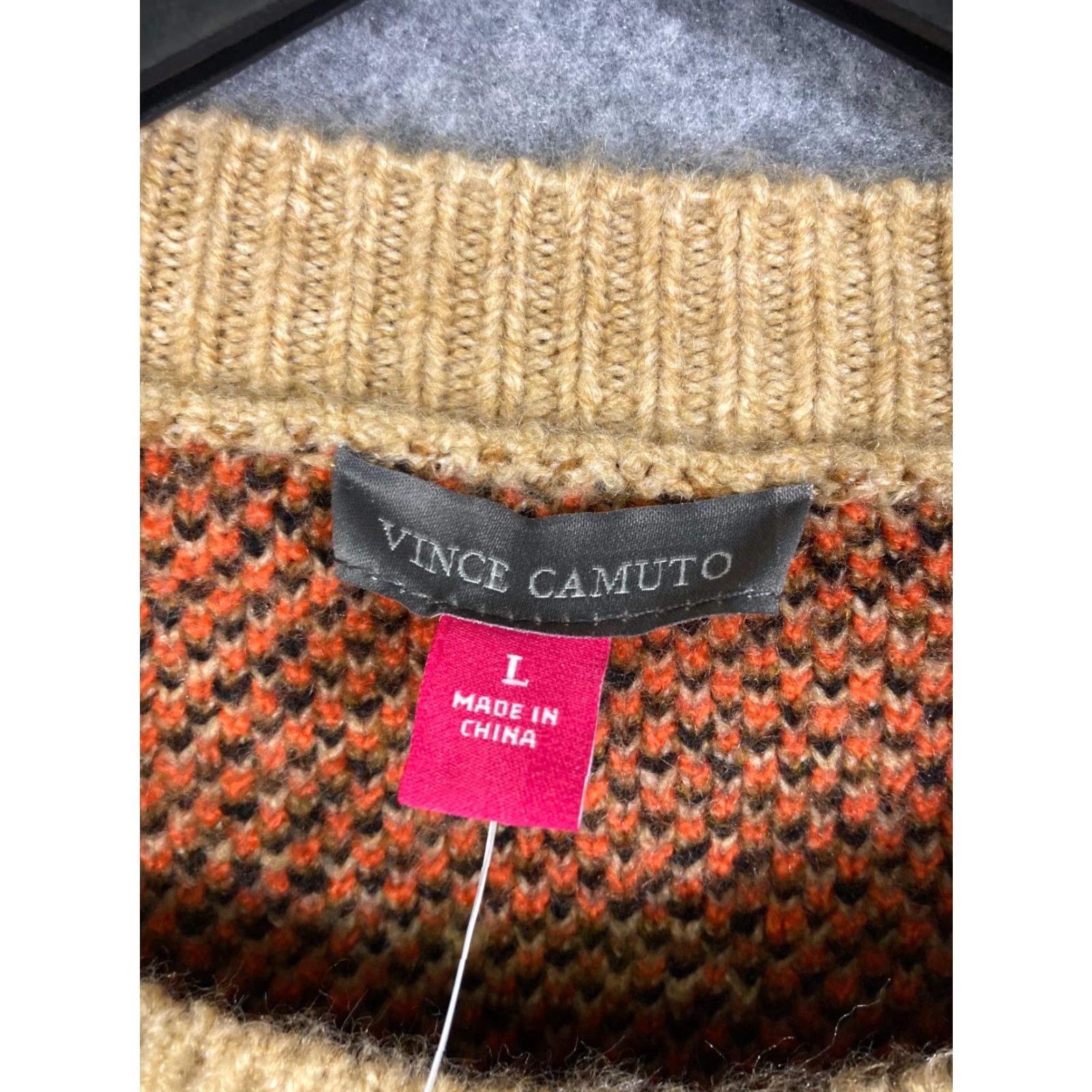 Vince Camuto Vince Camuto Pullover Halloween Sweater Womens Large Tan Knit Crew Neck NWT Size L / US 10 / IT 46 - 7 Thumbnail