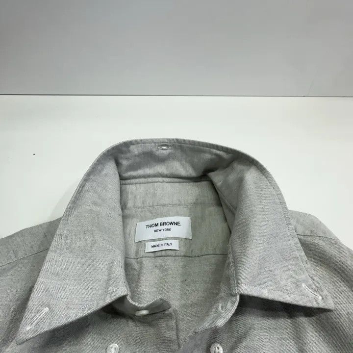 Thom Browne Thom Browne Classic Gray Long Sleeve Button-Up Shirt -2507 Size US M / EU 48-50 / 2 - 6 Thumbnail